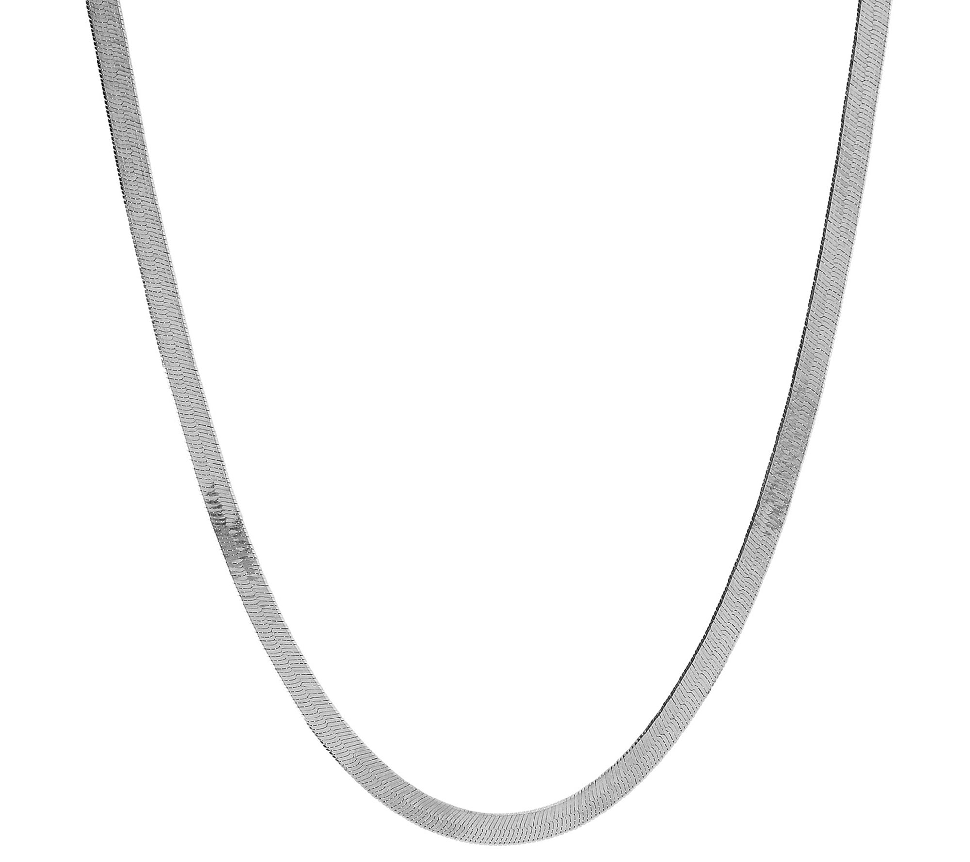 Italian Silver 20" Flexible Herringbone Necklac e, 6.9g