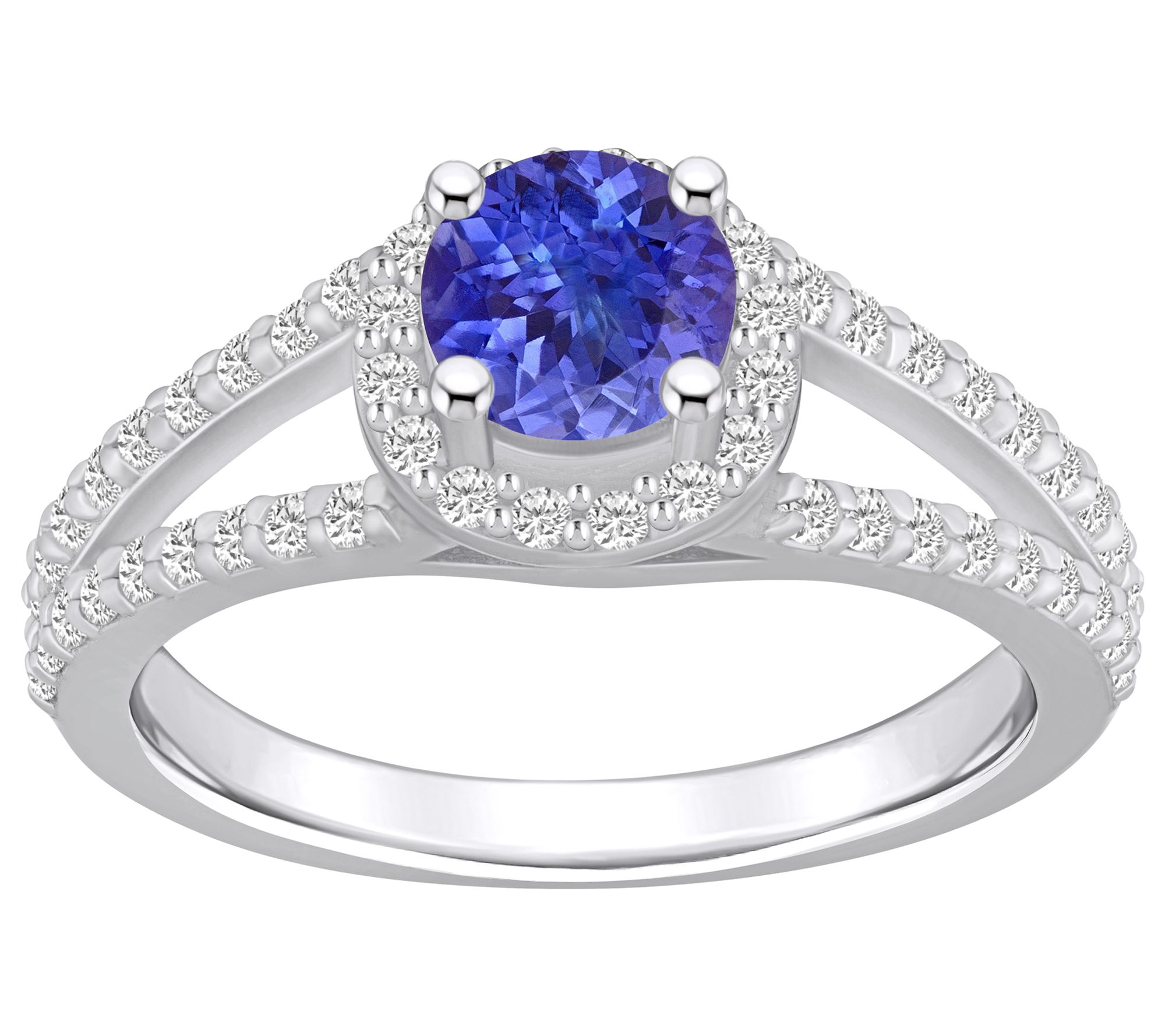 Affinity Gems Tanzanite & 0.45 cttw Diamond Rin, 14K Gold