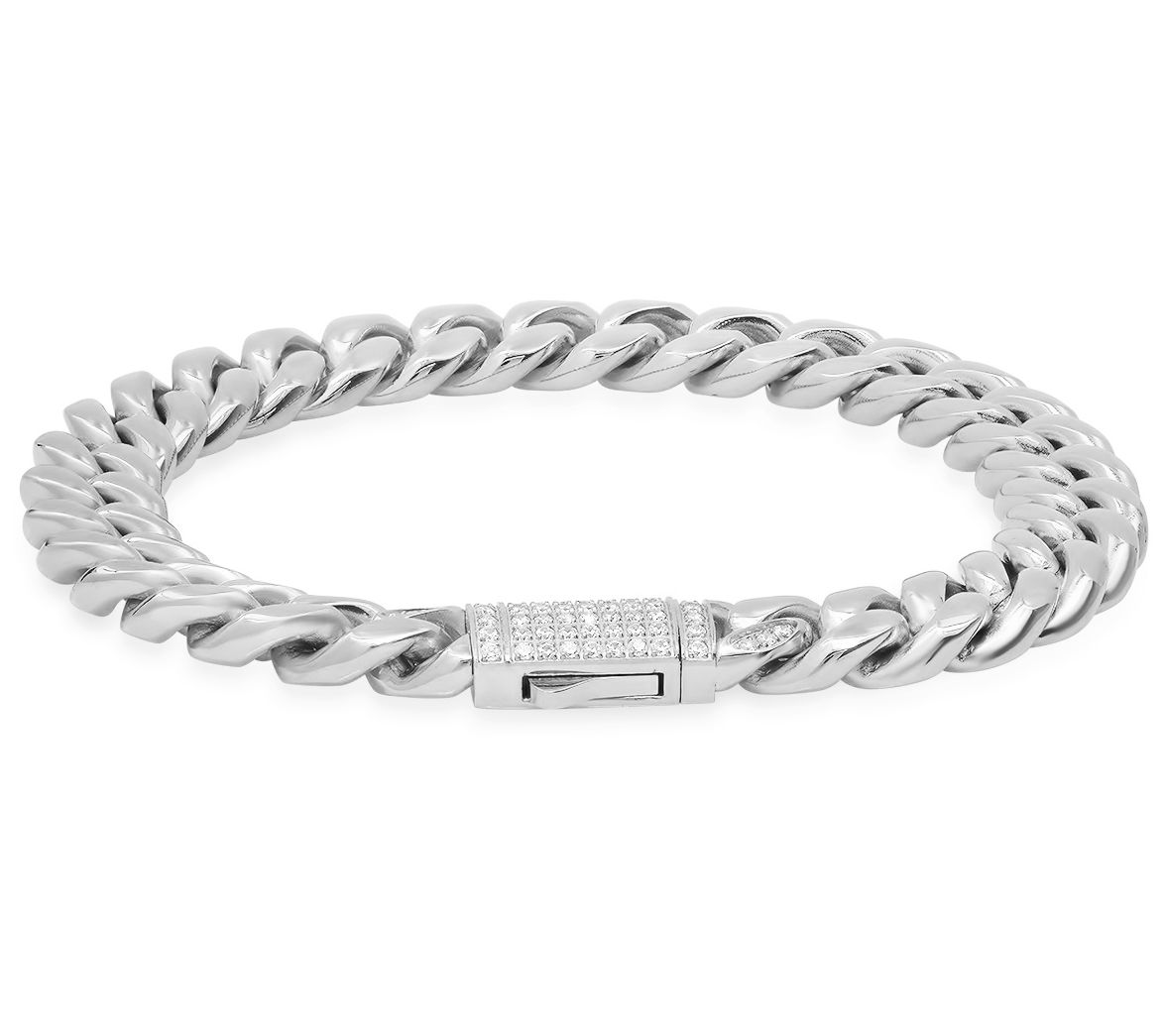 Steel by Design Men's Curb Link Chain Bracelet