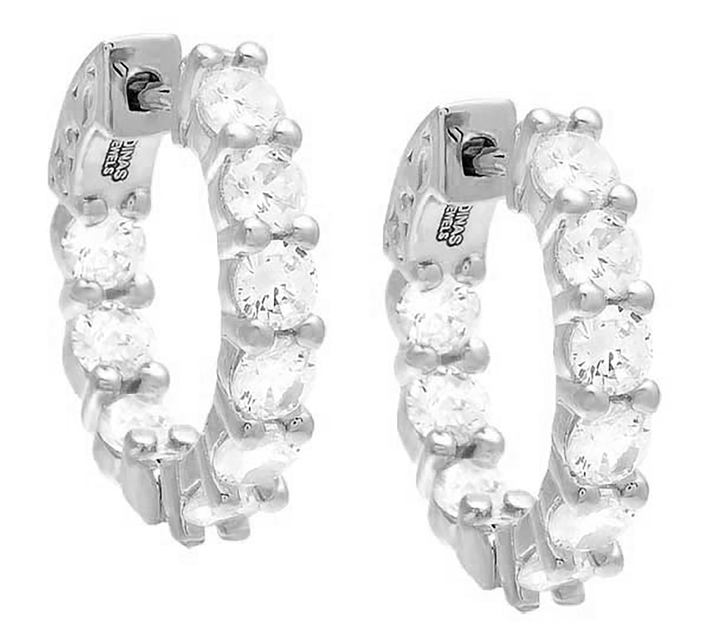 By Adina Eden Sterling Silver Small Round Hooparrings