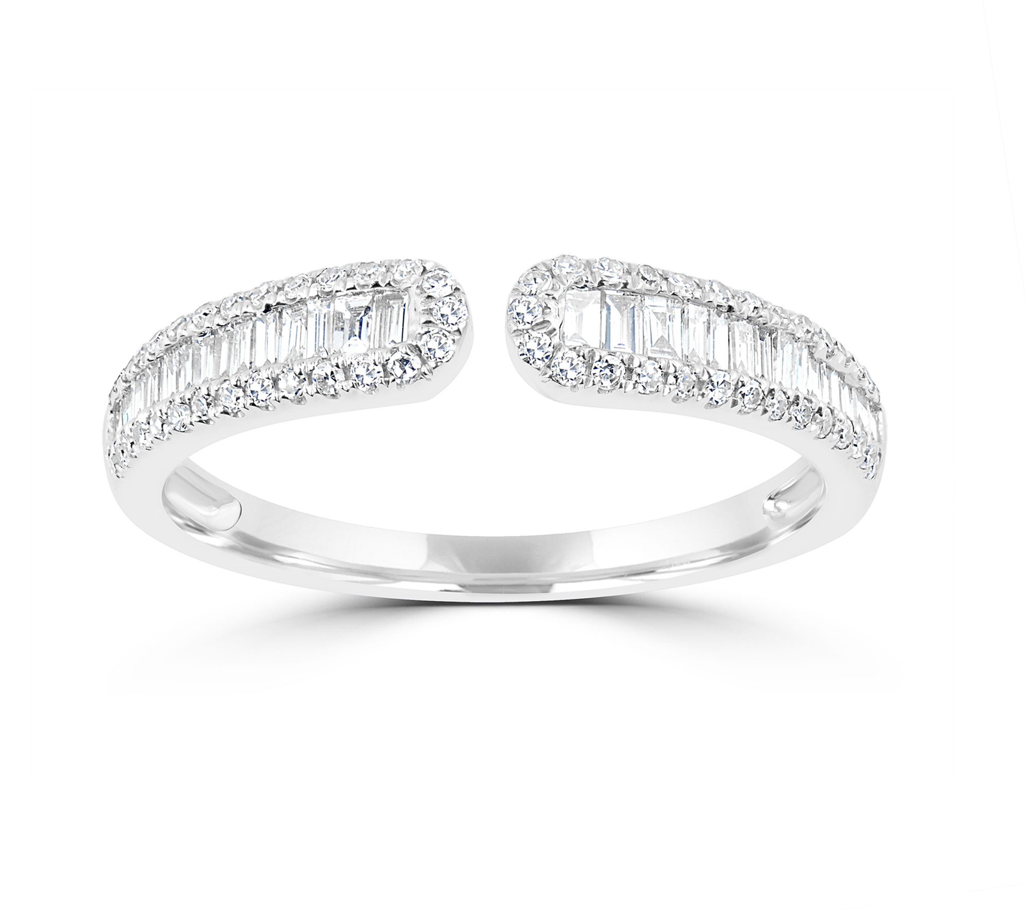 Affinity Diamonds 0.25 cttw Cuff Ring, 14K White Gold