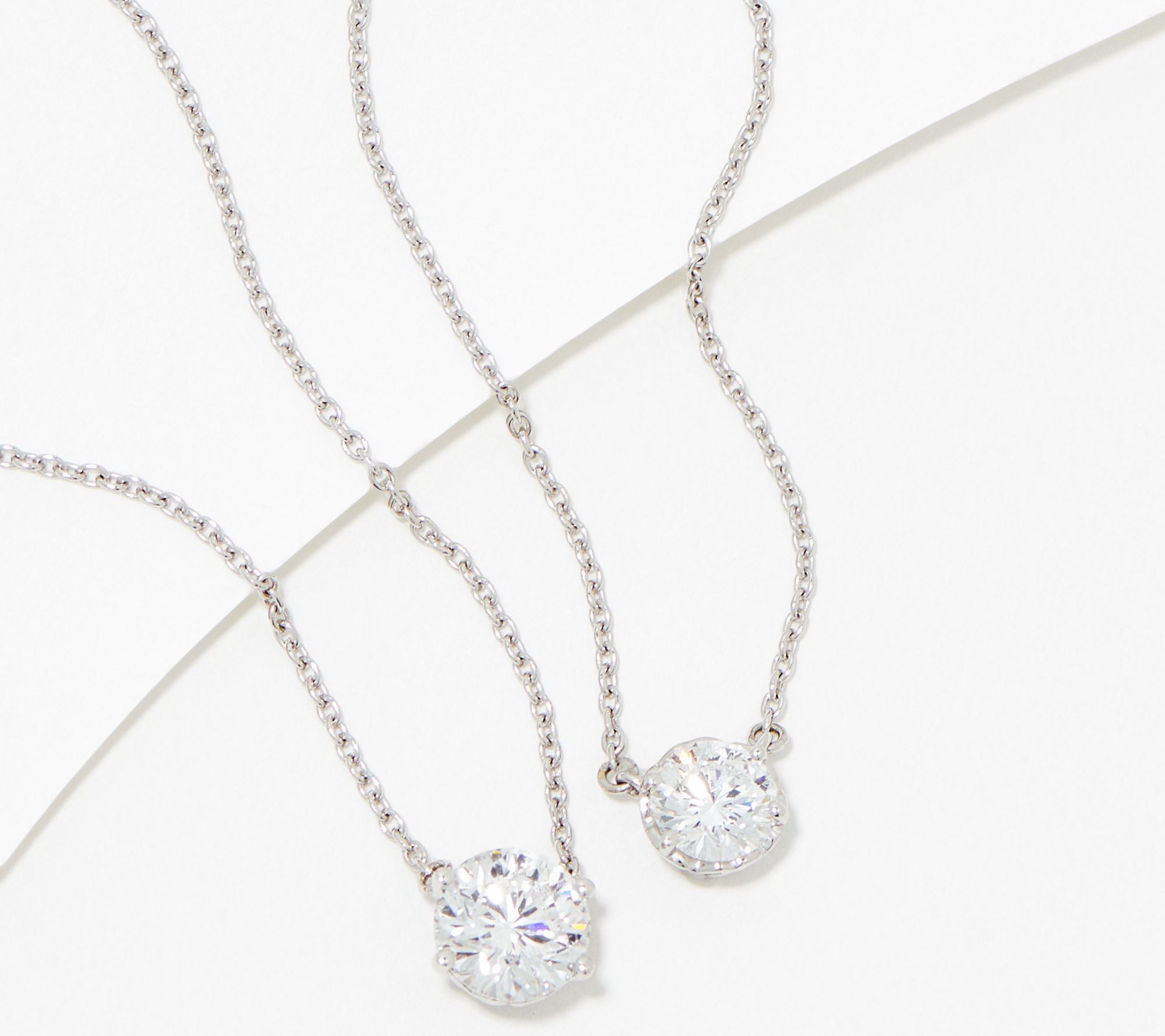 Fire Light Lab Grown Diamond 1-3ct Solitaire Necklace, 14K - QVC