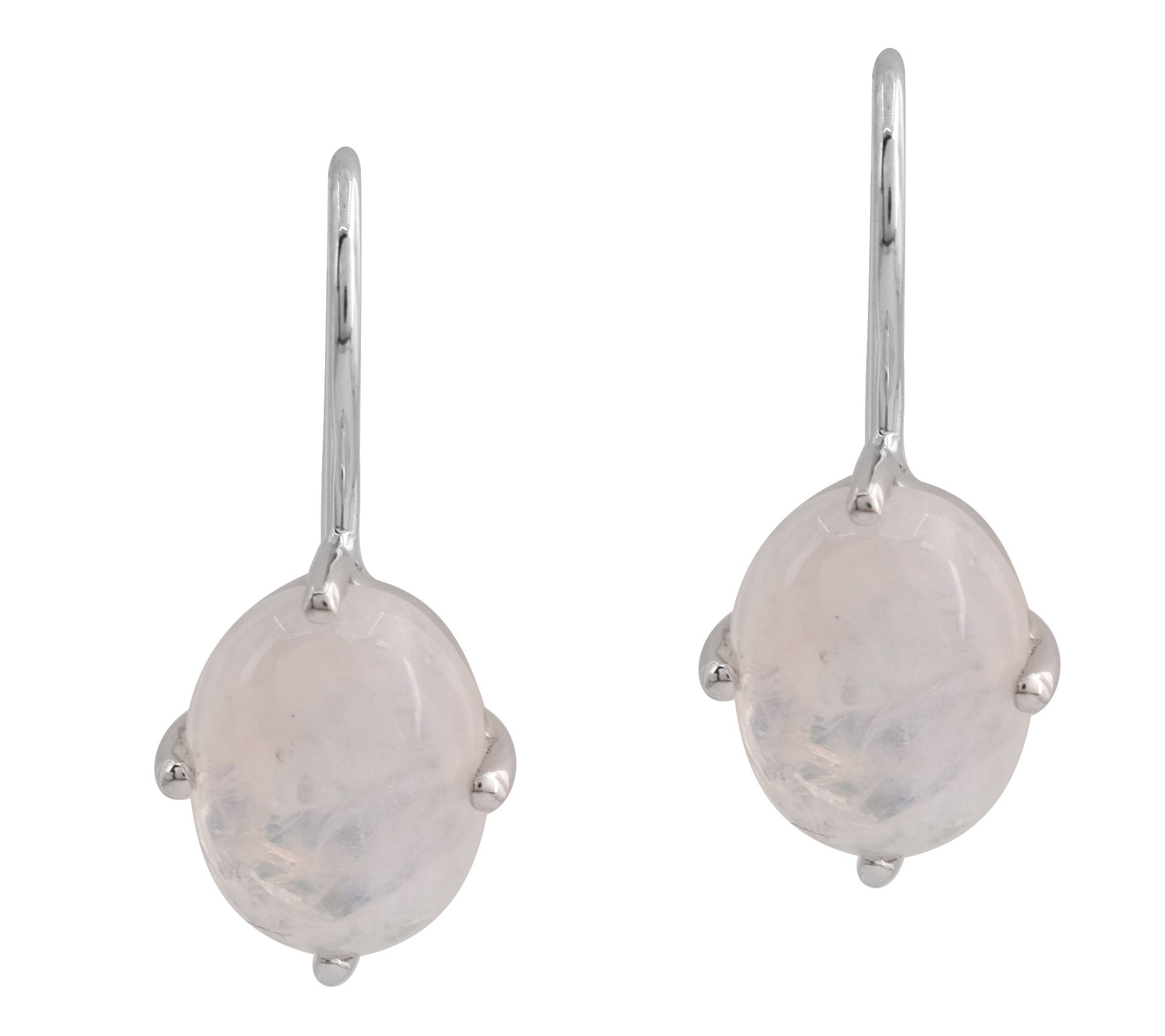 Affinity Gems Rainbow Moonstone Drop Earrings, Sterling