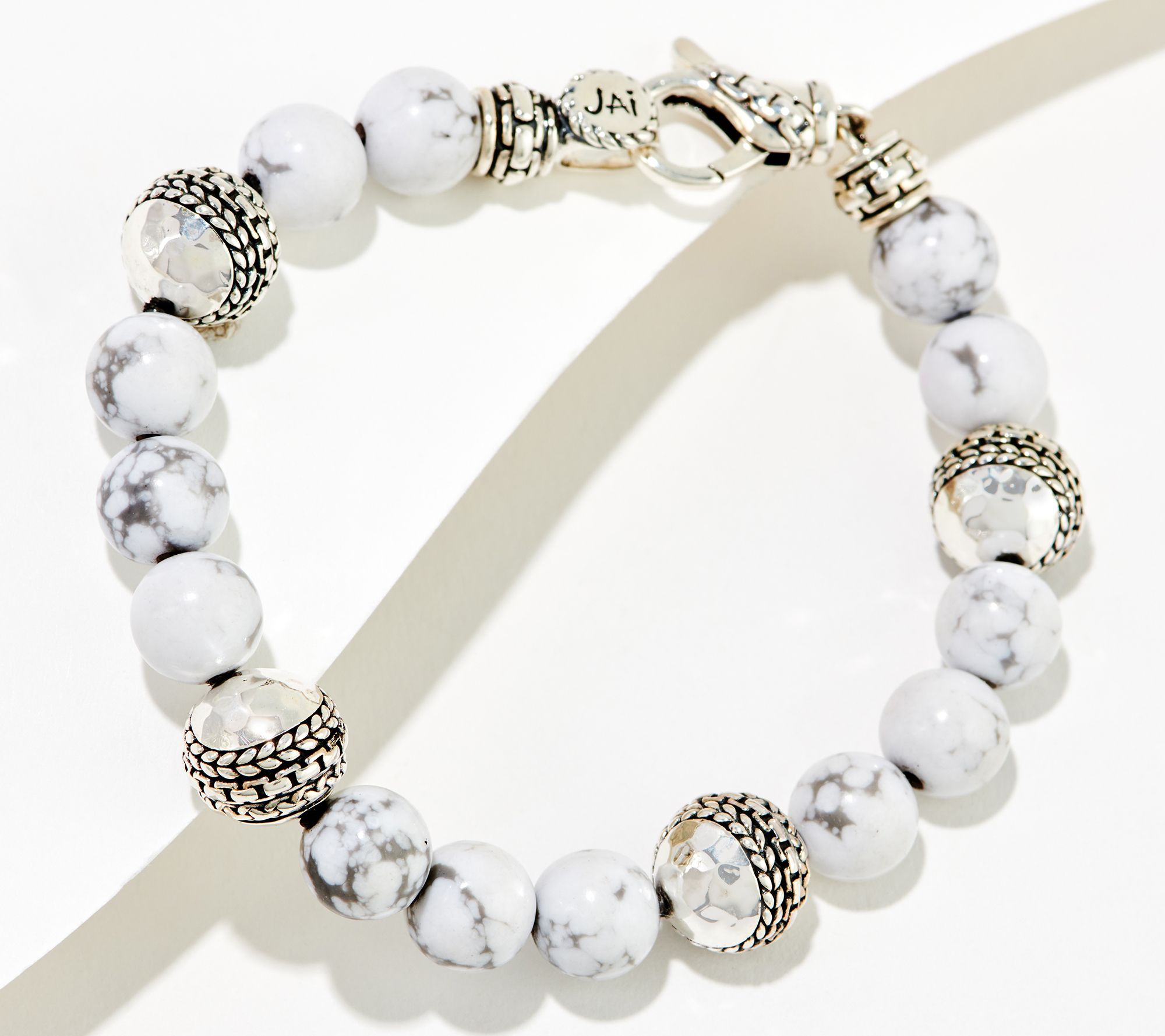 "As Is" JAI Sterling Silver Master Artisan Gemstone Bracelet
