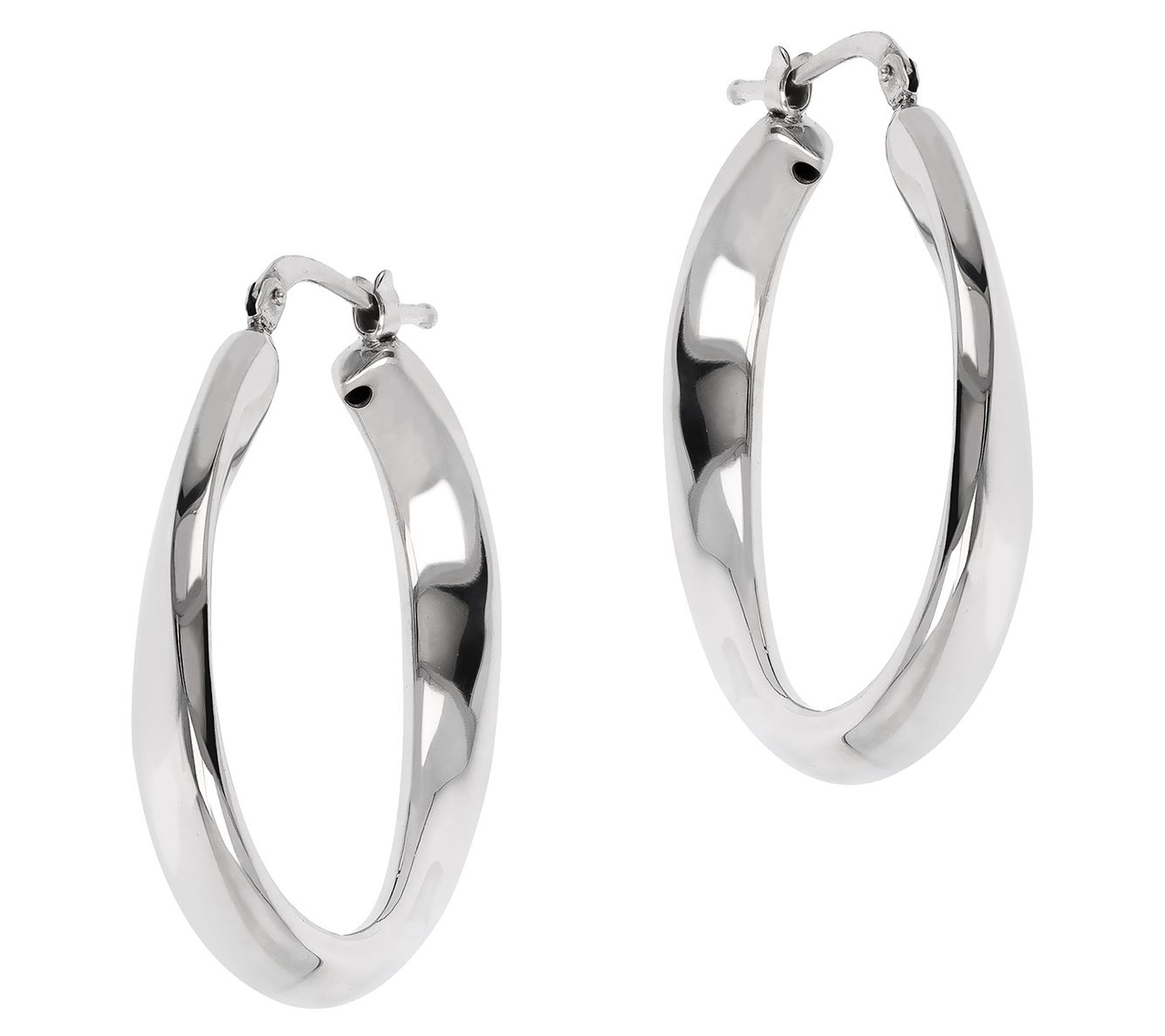 Louis Dell'Olio Sterling Twisted Round Hoop Earrings - QVC.com