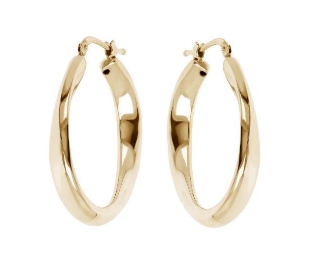 Louis Dell'Olio Sterling Twisted Round Hoop Earrings