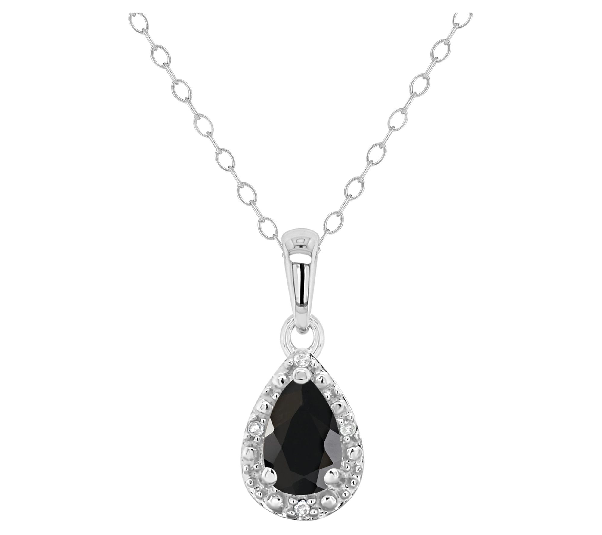 Affinity Gems Pear Gemstone & Diamond Pendant w/ Chain - QVC.com