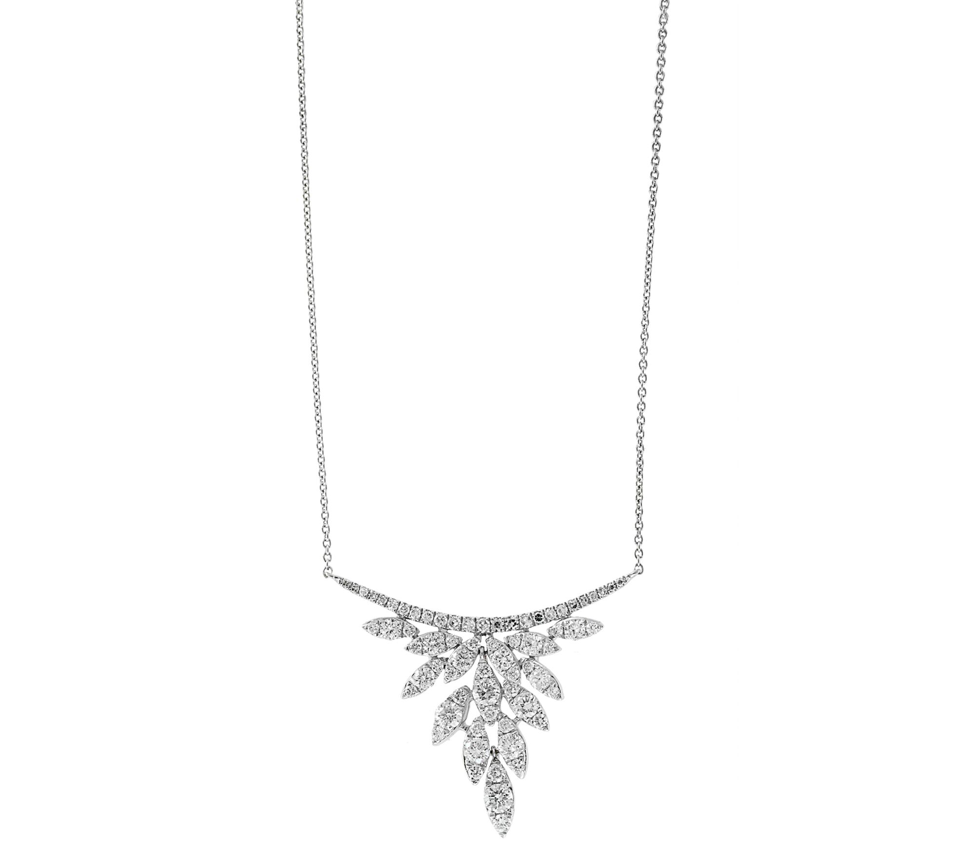 Effy 1.00 cttw Diamond Statement Necklace, 14 K White Gold