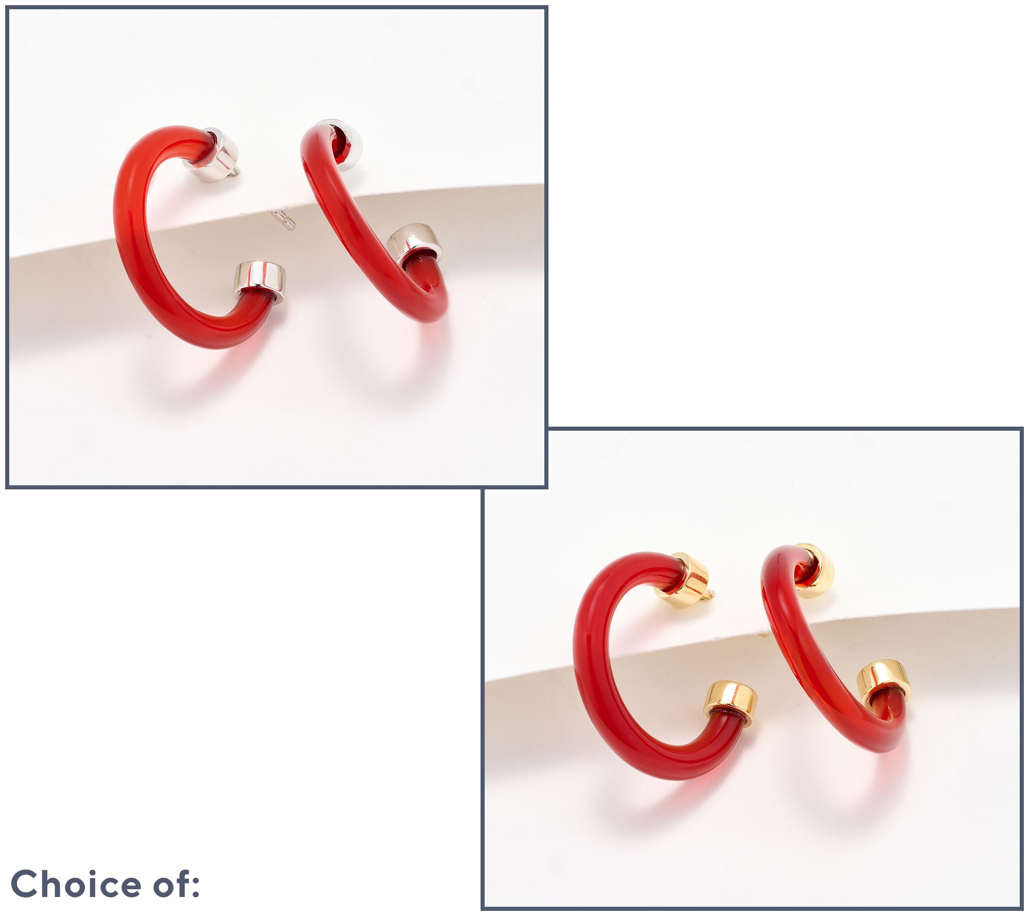 Affinity Gems Carved Opaque Gemstone 3/4" Hoop Earrings, Sterling Silver