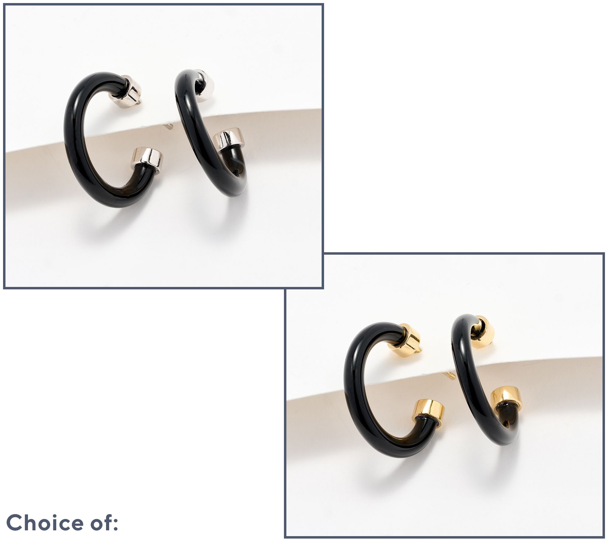 Affinity Gems Carved Opaque Gemstone 3/4" Hoop Earrings, Sterling Silver