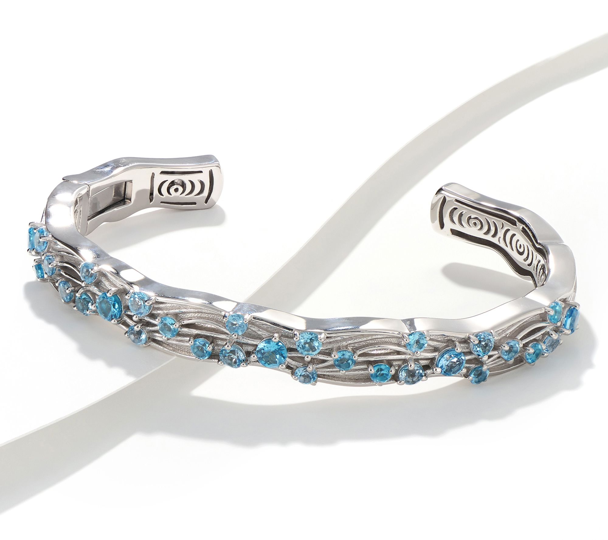 Christian James by Scott Grimes Sterling Silver Floating Gemstone Cuff