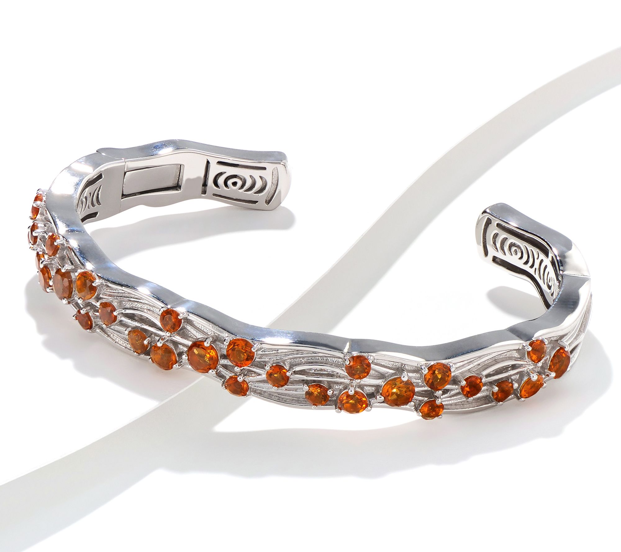 Christian James by Scott Grimes Sterling Silver Floating Gemstone Cuff