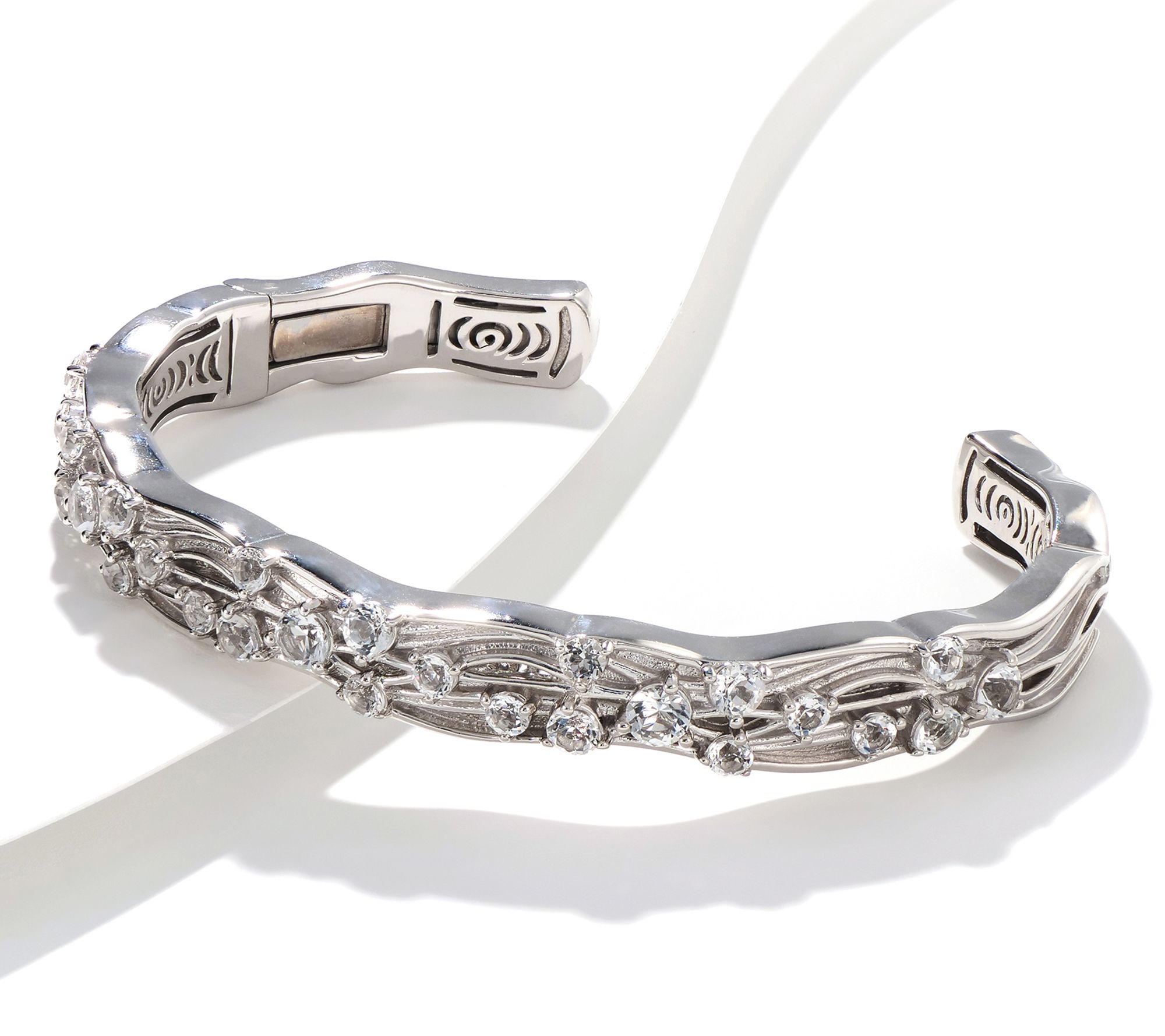 Christian James by Scott Grimes Sterling Silver Floating Gemstone Cuff