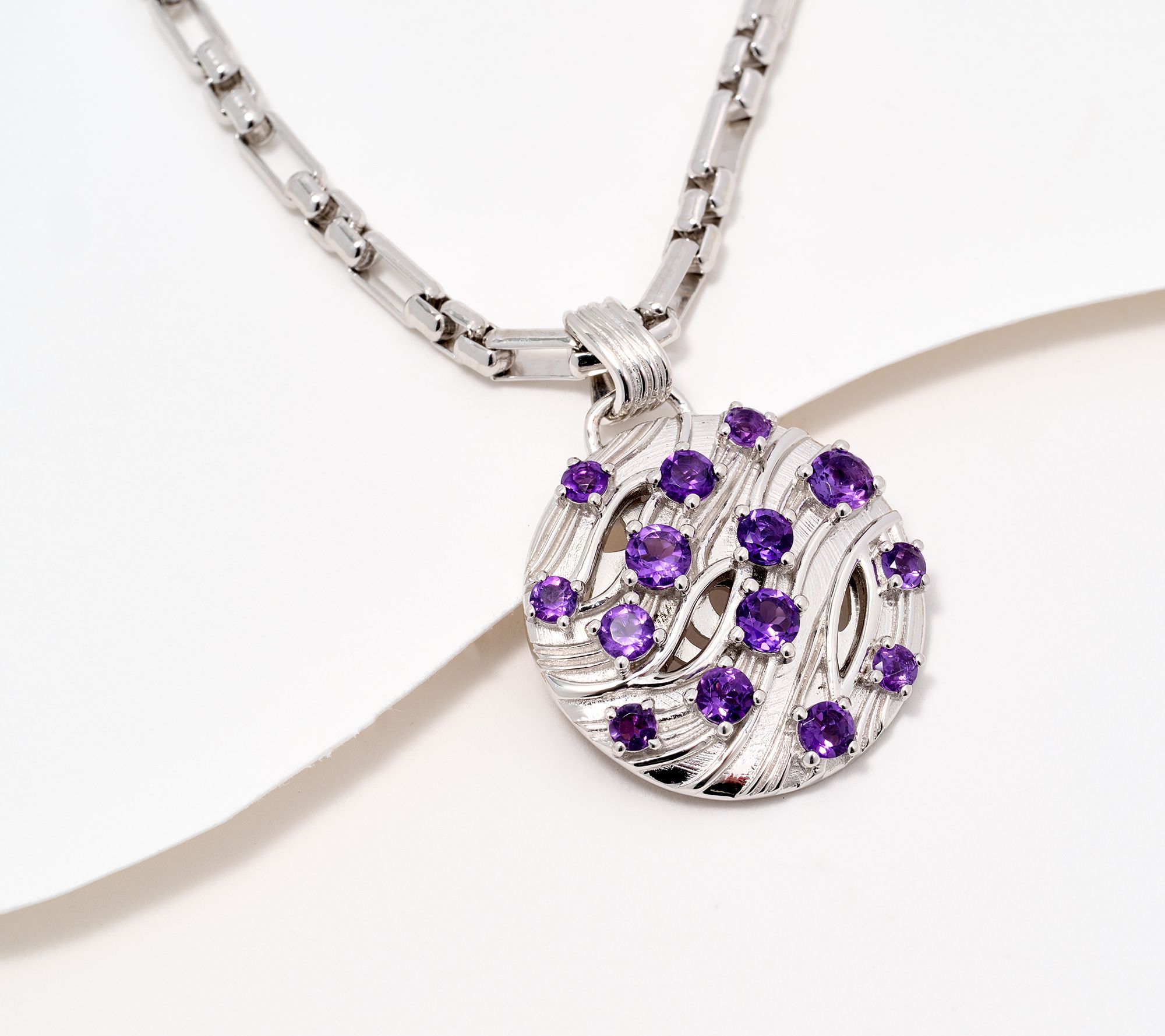 Christian James by Scott Grimes Sterling Silver Gemstone 16" Ripple Necklace