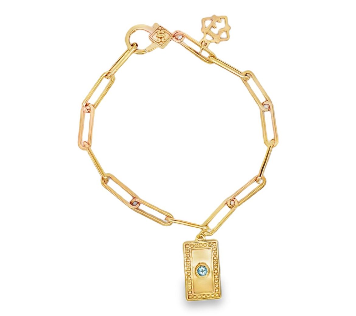 Elyse Ryan 14K Gold Clad Yiyi Gemstone Bracelet