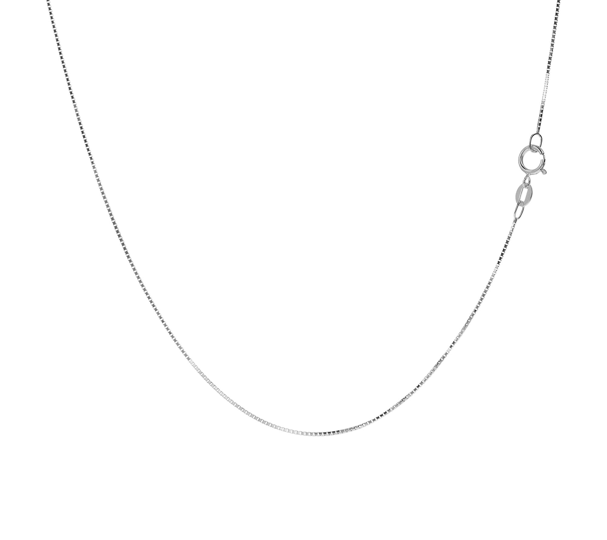 Italian Gold 16" Box Chain Link Necklace, 10K