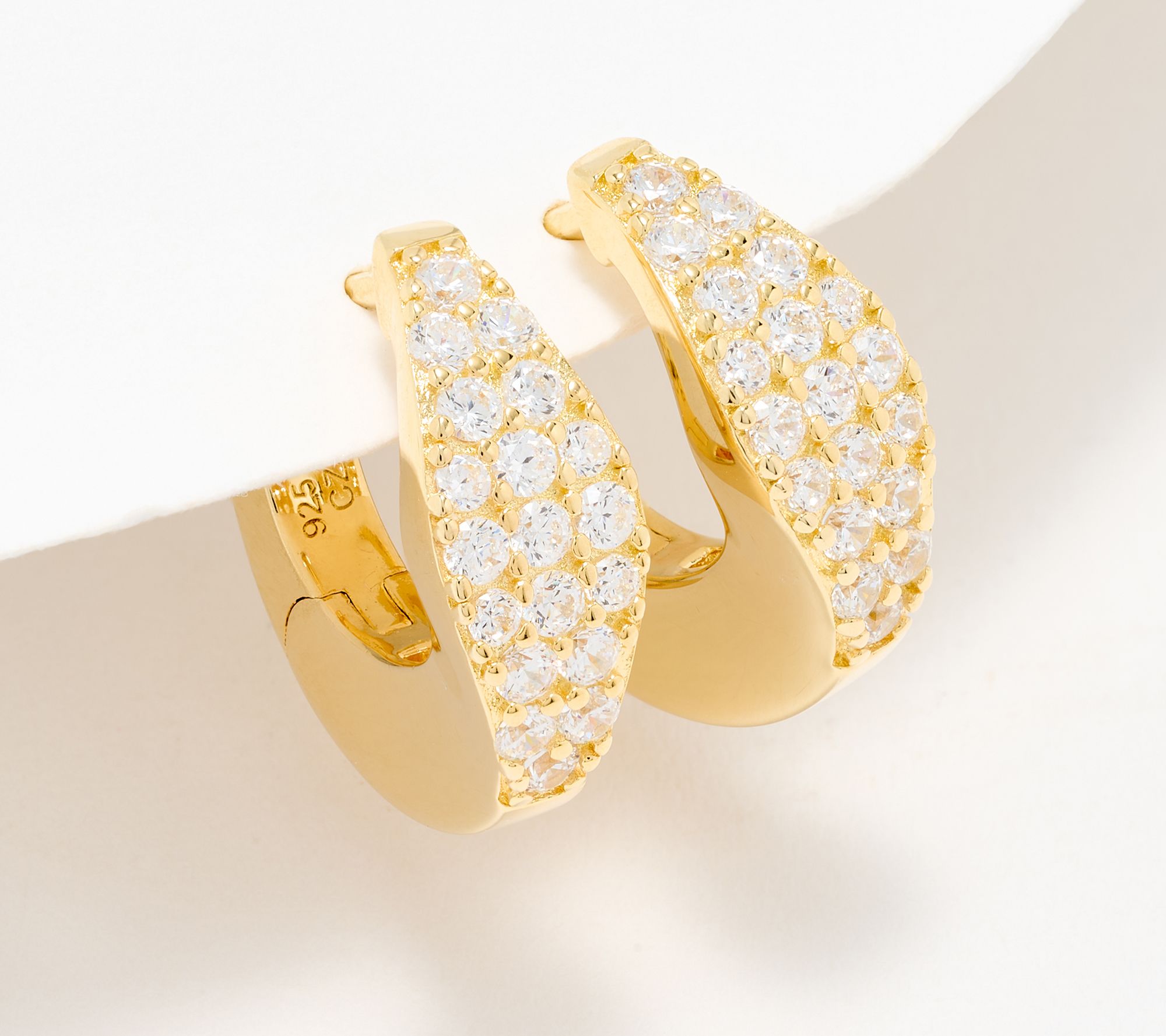 Diamonique x Kathy Levine Whisper Pave Earrings, Sterling Silver