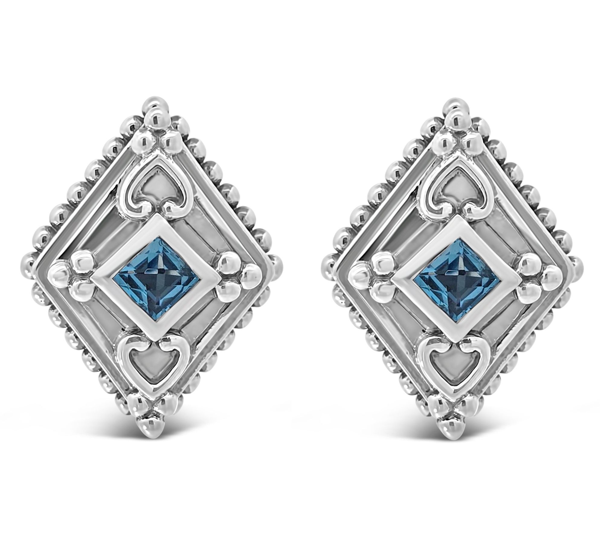 Elyse Ryan Sterling Silver Cecile Gemstone Earrings