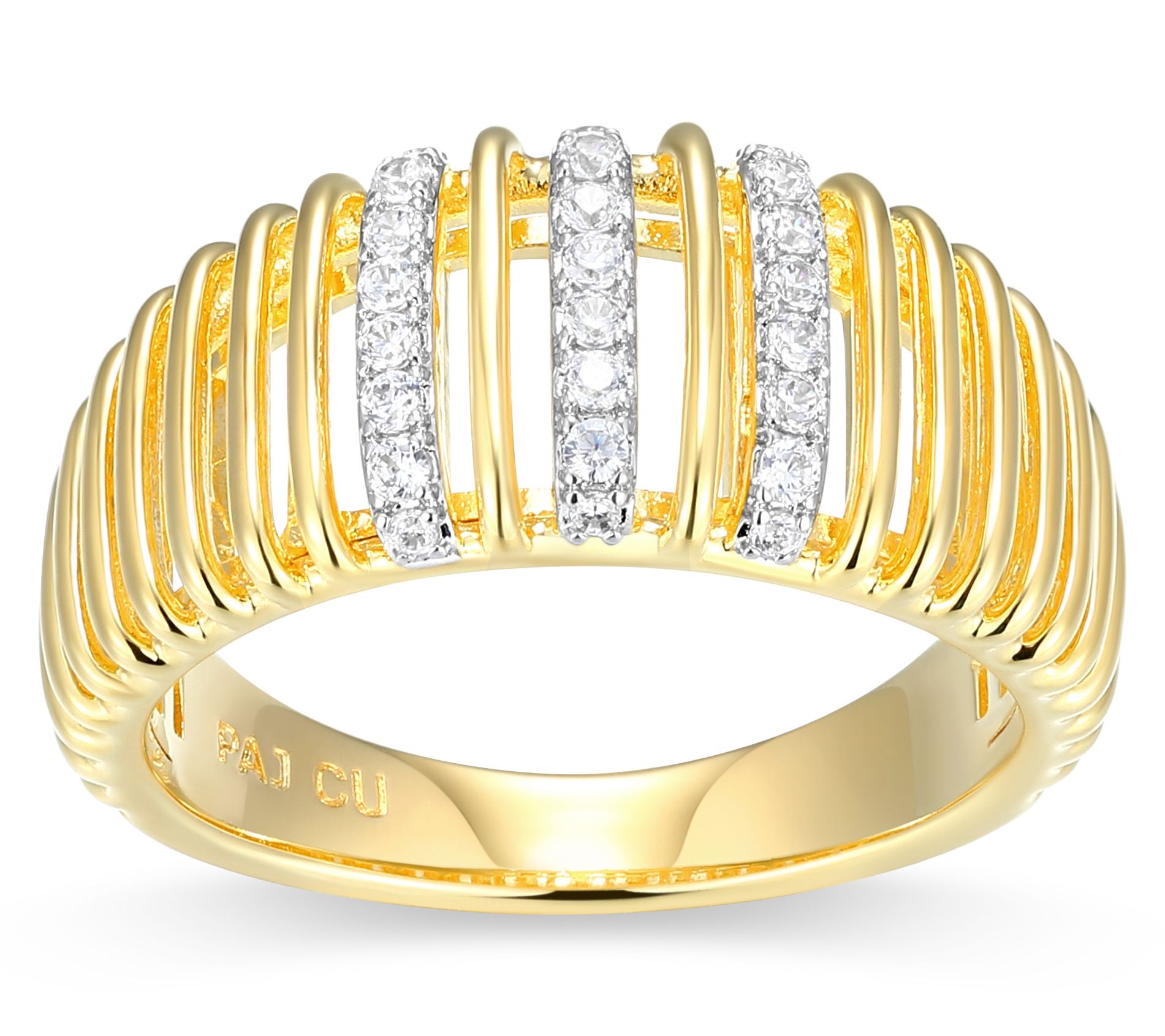 LuxLab Diamonds 0.20 cttw Lab Grown Band Ring, 18K Plated
