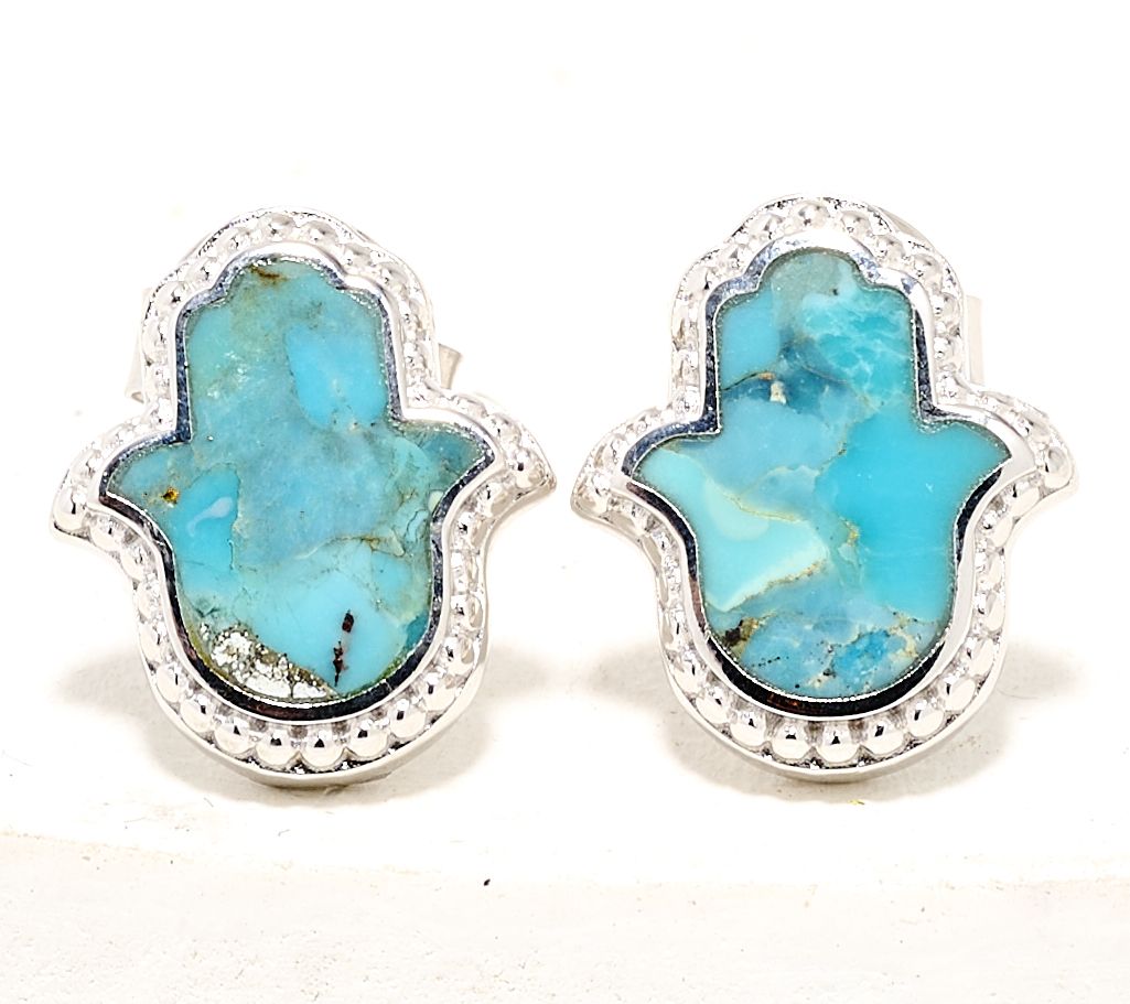 Karma & Luck Kalli Collection Hamsa Stud Earrings