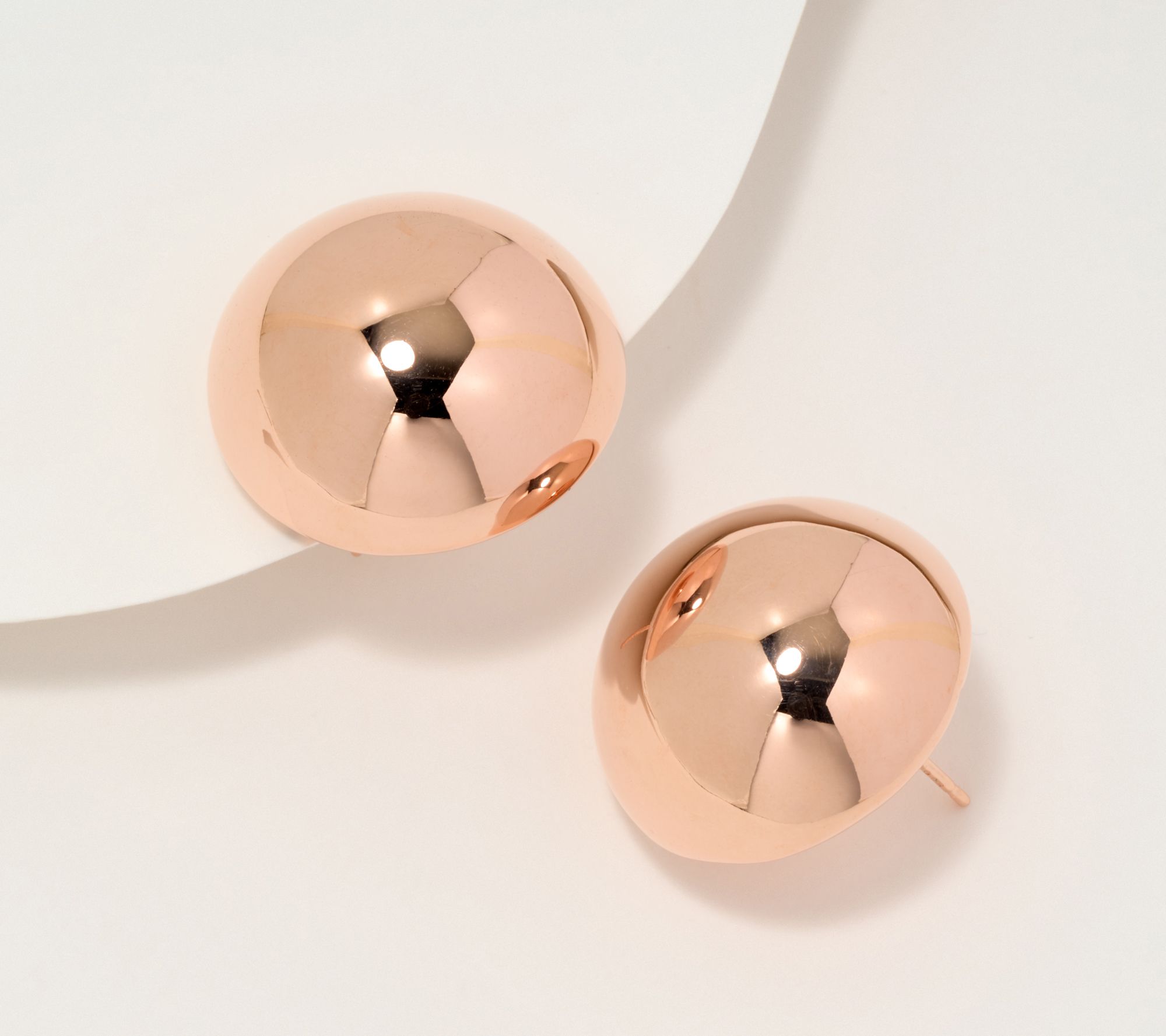 "As Is" UltraFIne 950 Silver 25mm Bold Bead Stud Earrings