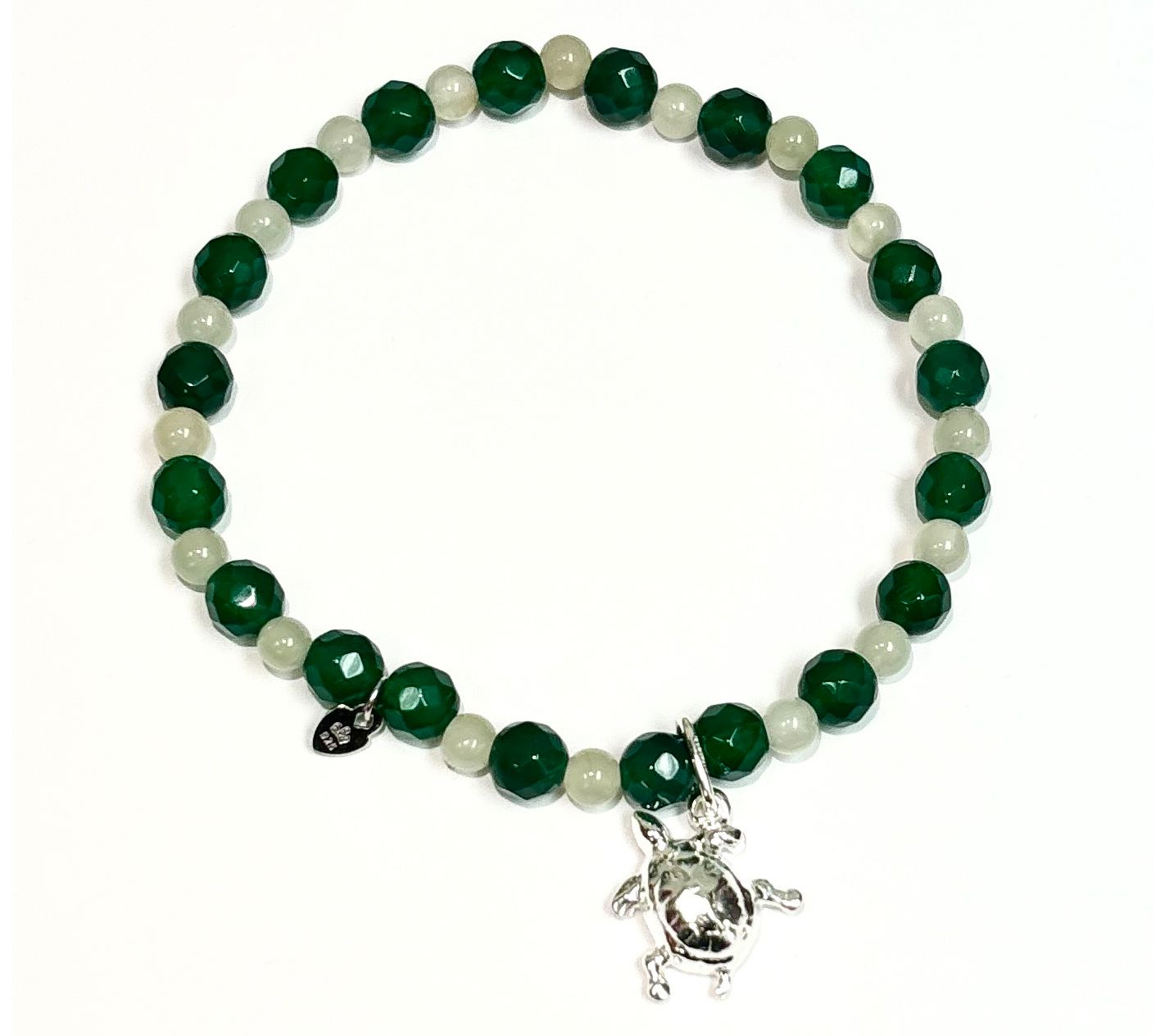 Alkeme Sterling Tide of Time Turtle Gemstone Bead Bracelet