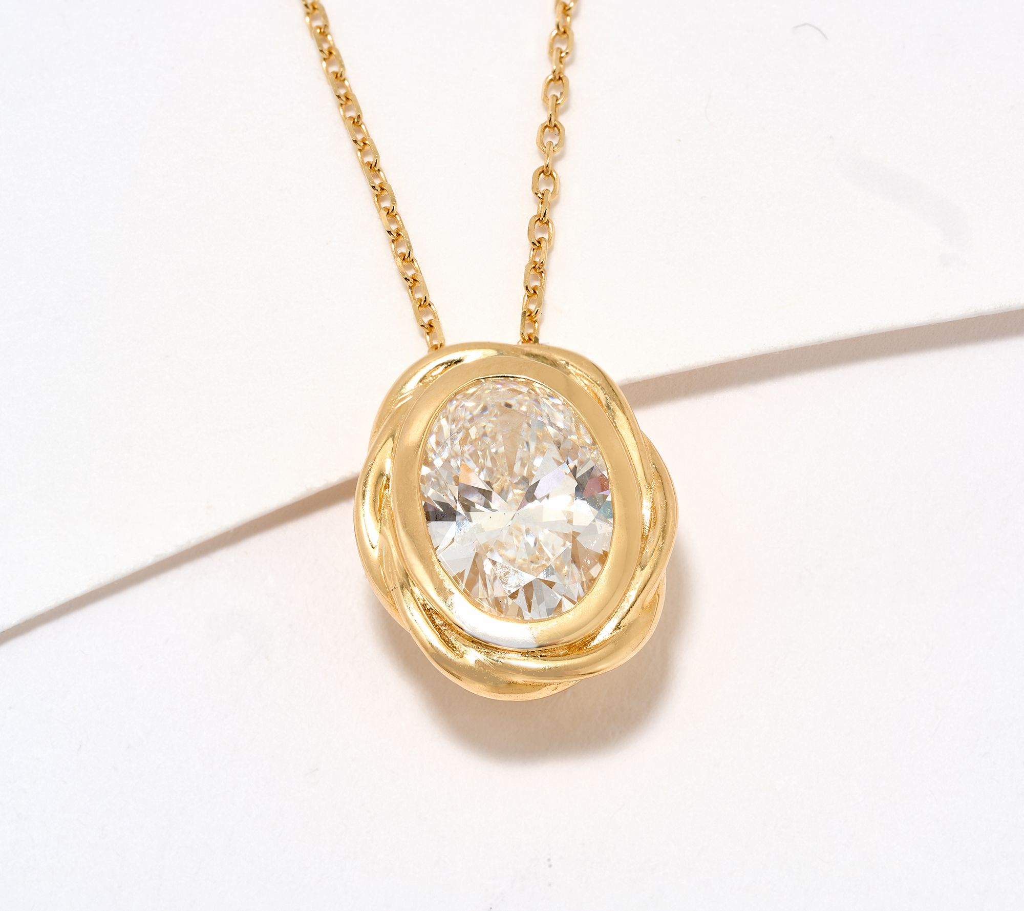 XO TACORI Lab Grown Diamond 1.50 cttw Oval Necklace, 14K