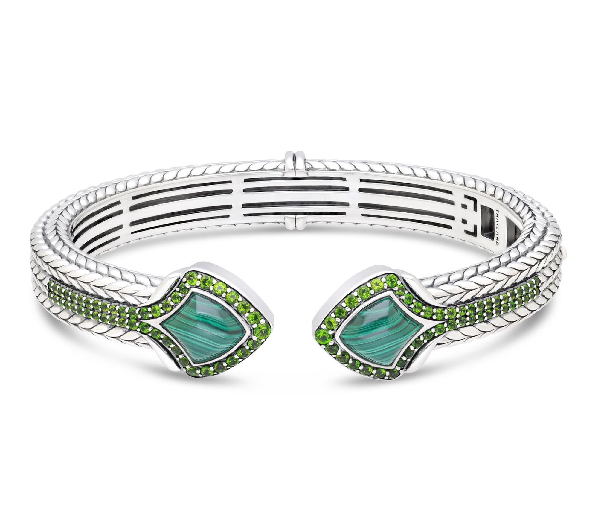 Tiffany Kay Studio Sterling Silver Diopside & Malachite Cuff