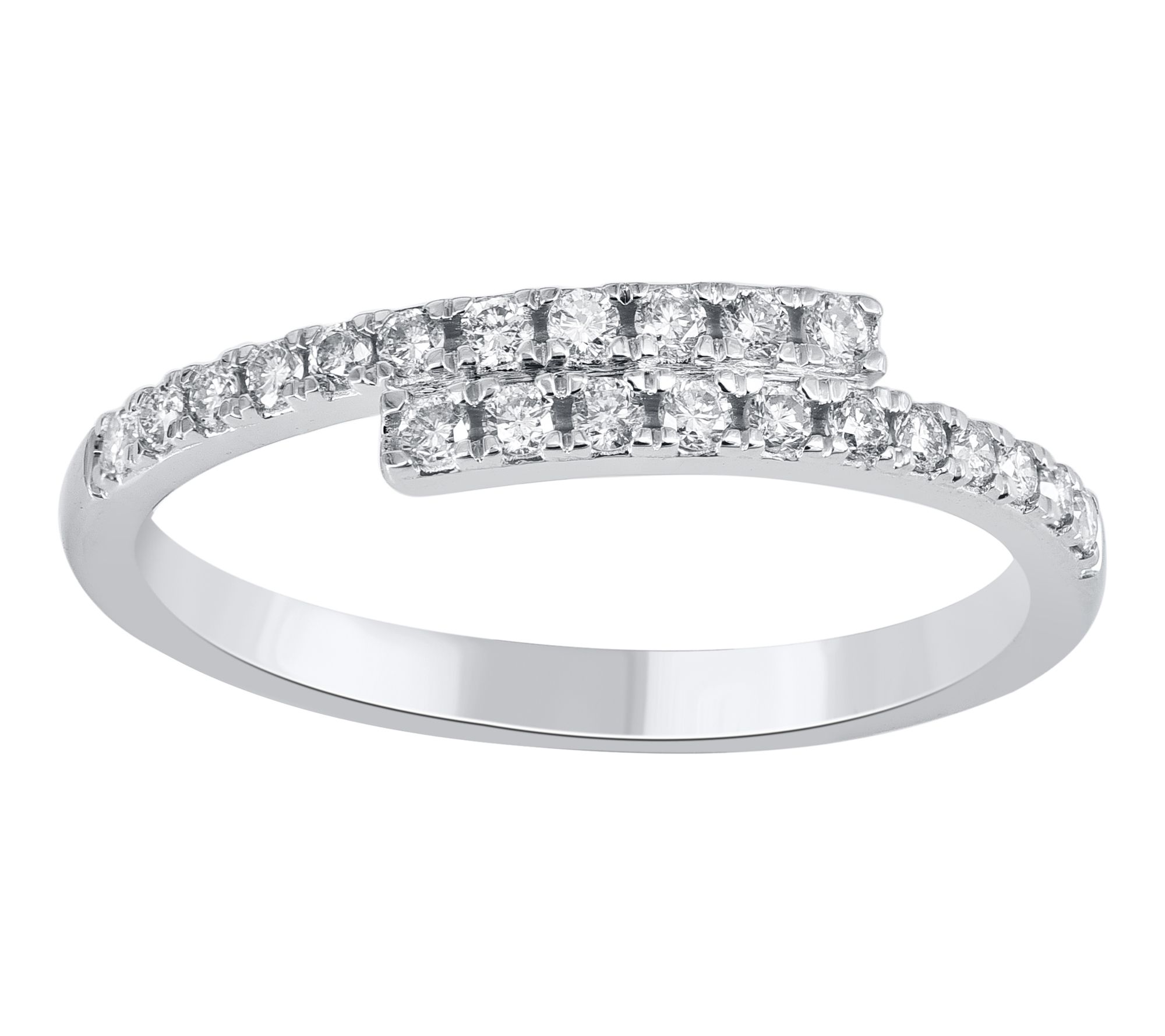Affinity Diamond 0.25 cttw Bypass Ring, 14K Gold