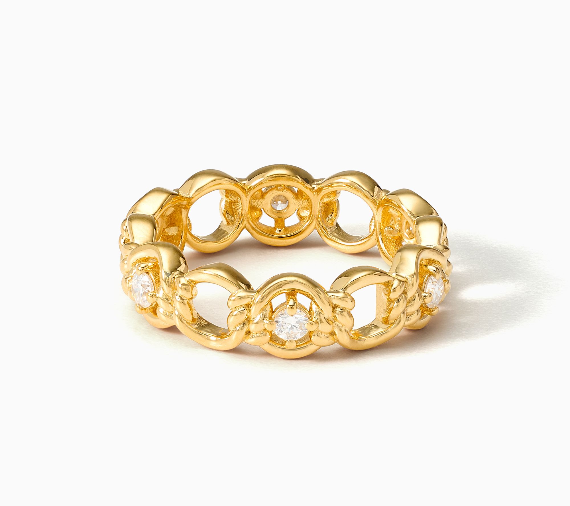  XO Tacori Lab Grown Diamond 0.33 ctw Chain Station Ring, Sterling Silver