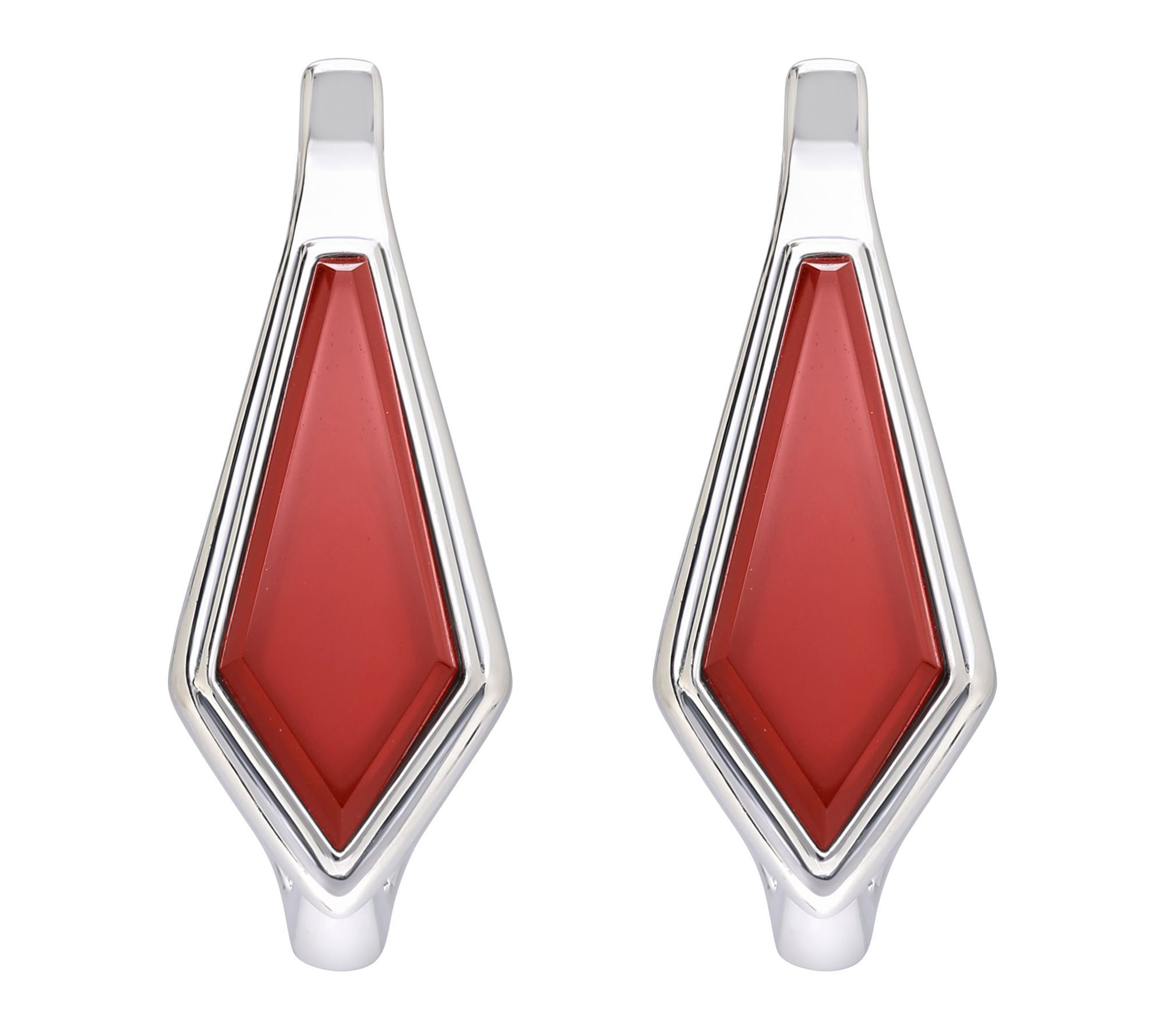 Tiffany Kay Studio Sterling Carnelian Shield Drop Earrings