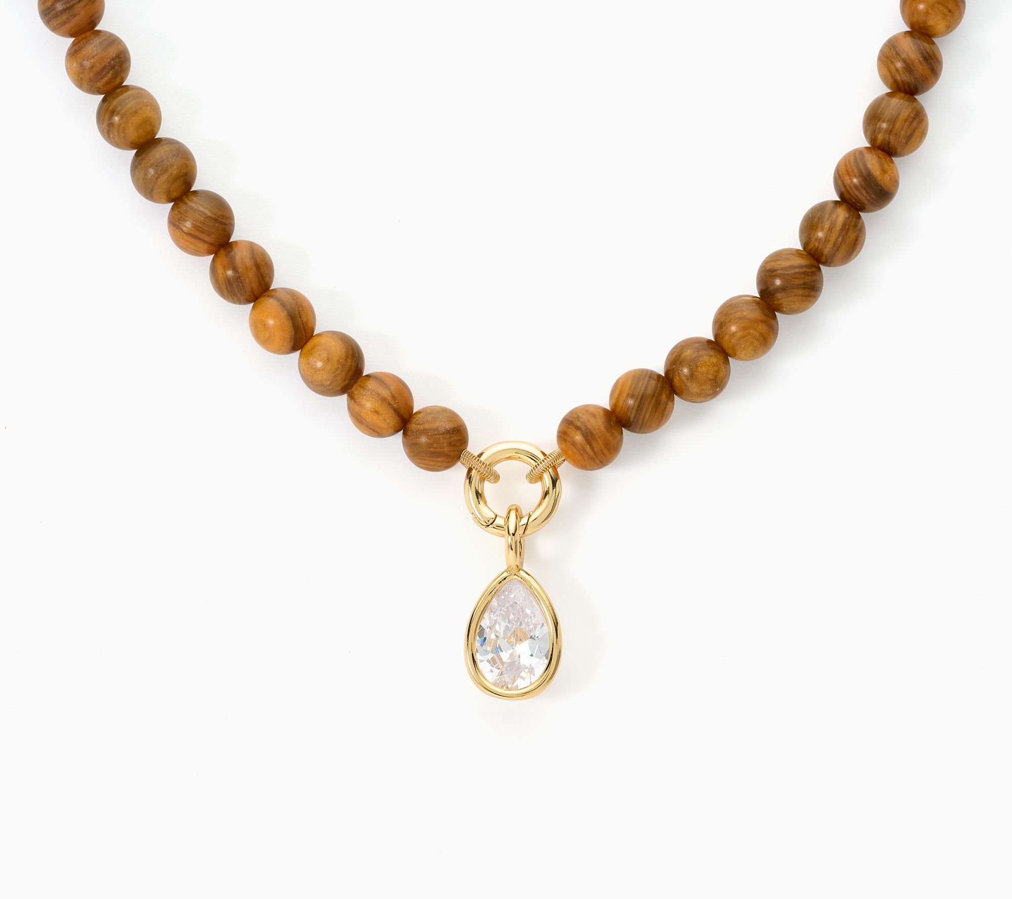 By Jill Martin The Aura Stone Beaded Pendant Necklace