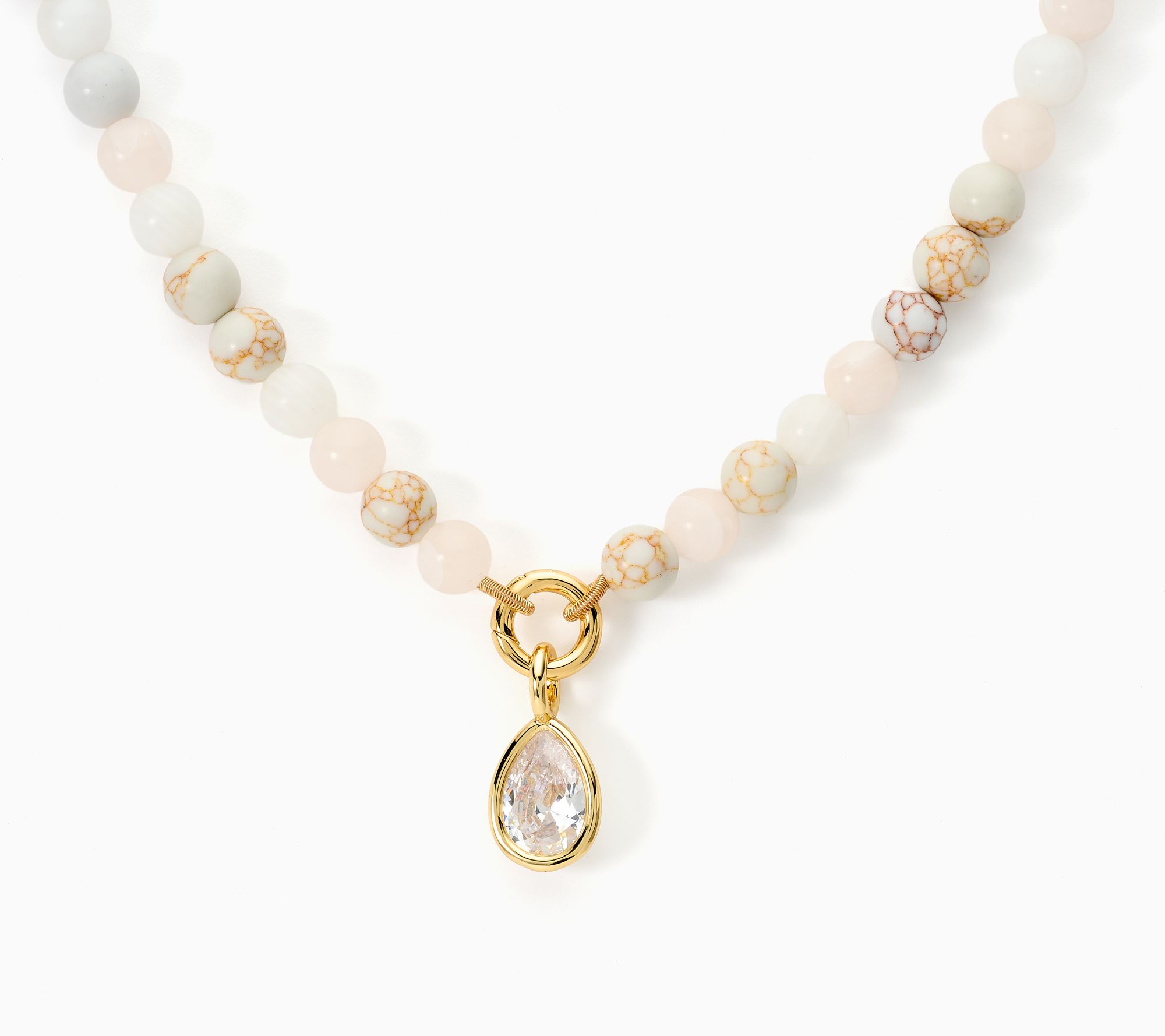 By Jill Martin The Aura Stone Beaded Pendant Necklace