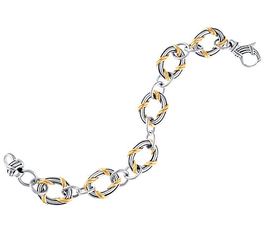 Peter Thomas Roth Sterling/18K Gold Clad Link Bracelet, 31g