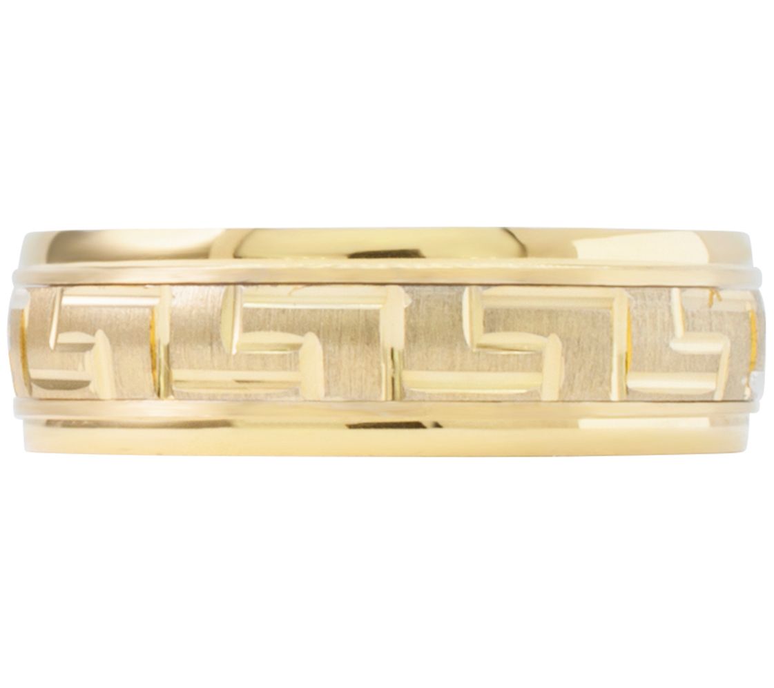 14K Gold Plated Sterling Silver Spinner Band Ring - QVC.com