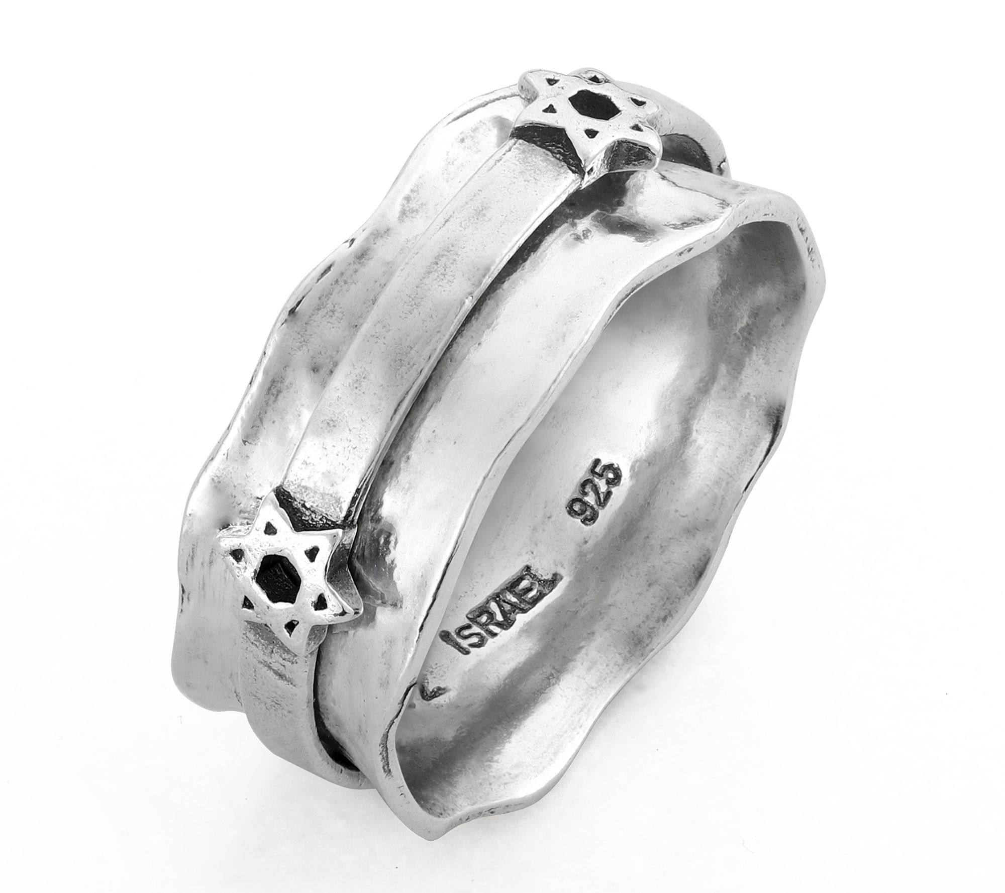 Or Paz Sterling Silver Star Of David Spinner Ring - QVC.com