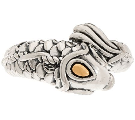 JAI Sterling & 14K Andaman Sea Koi Ring w/ Blue Topaz Eyes - QVC.com