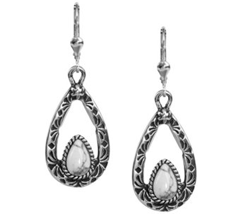 American West Gemstone Teardrop Dangle Earrings - J379622