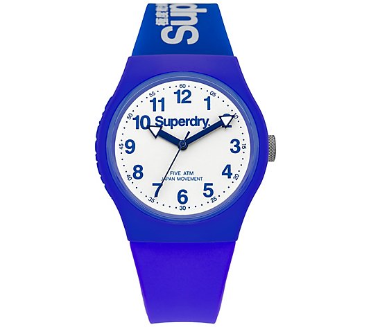 Superdry Unisex Royal Blue Silicone Strap Watch