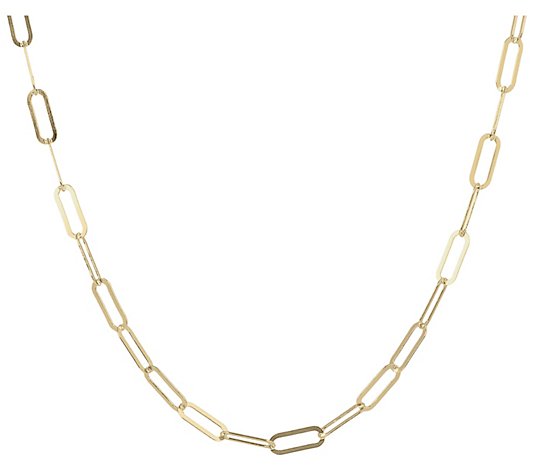 UltraFine Silver 18" Flat Paperclip Link Necklace, 3.7g