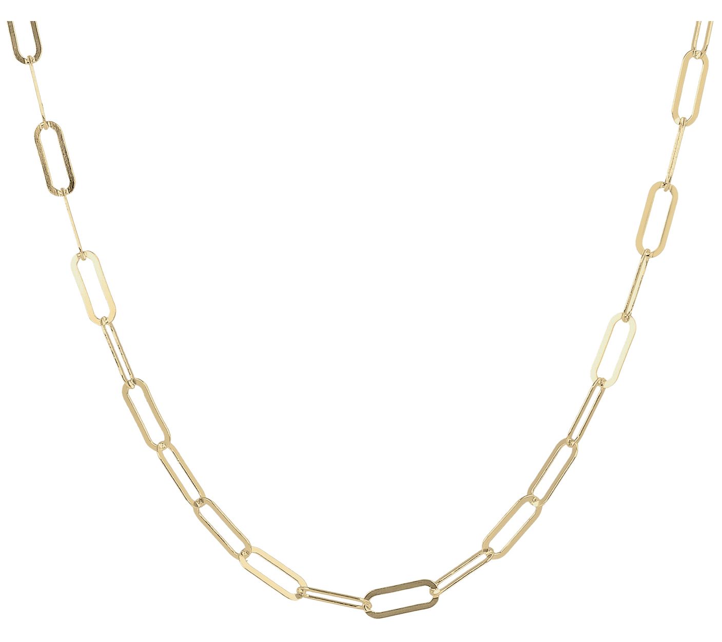 UltraFine Silver 18" Flat Paperclip Link Neckla ce, 3.7g