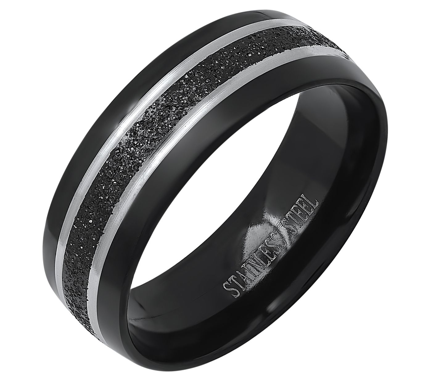 Steel by Design Men's Two-Tone Band Ring