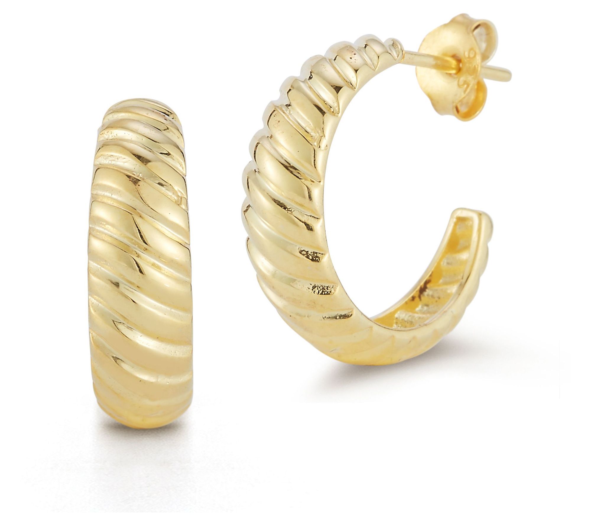Sterlina Silver Twist Hoop Earrings, Sterling