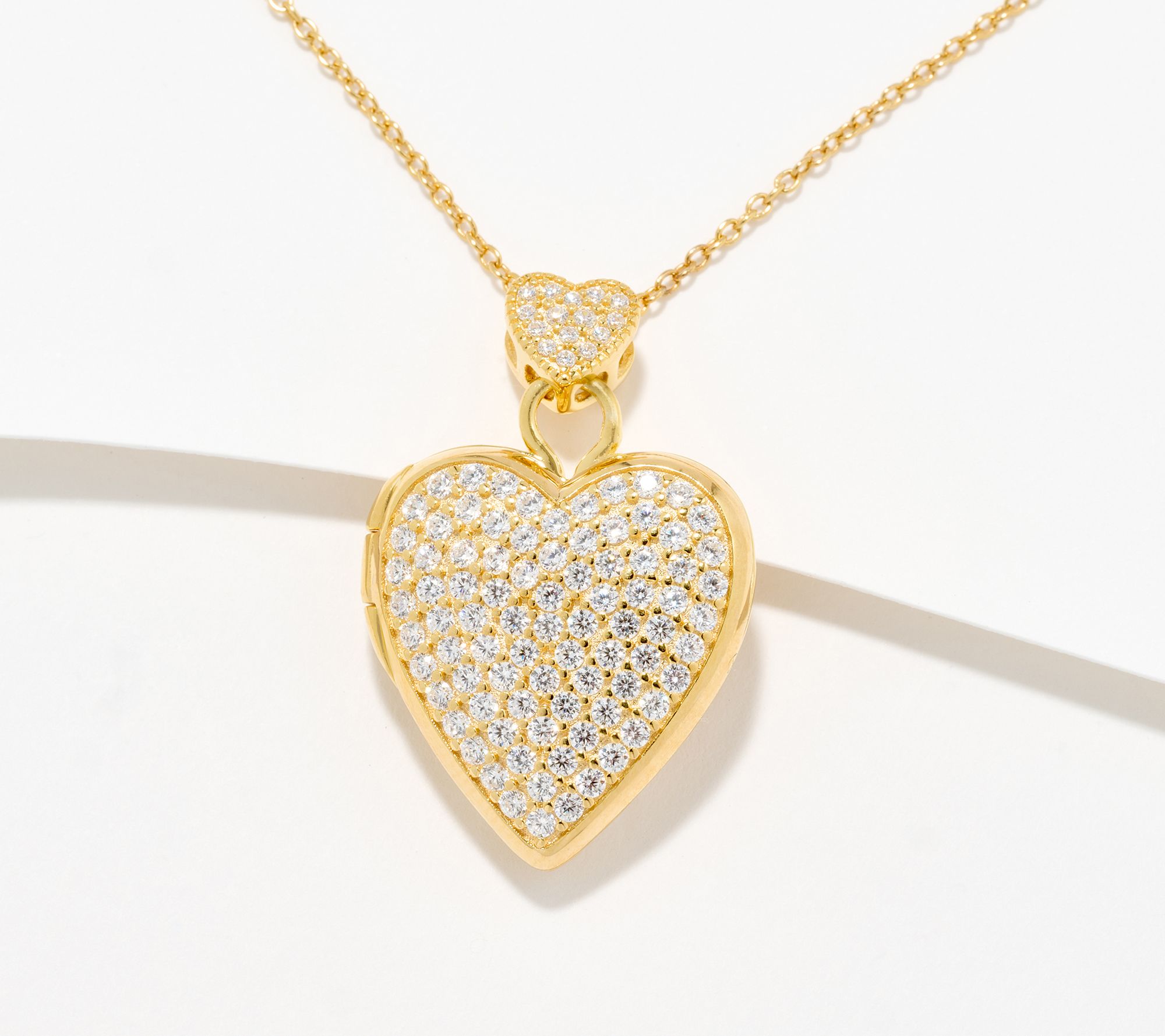 Diamonique italia Heart Lock Pendant