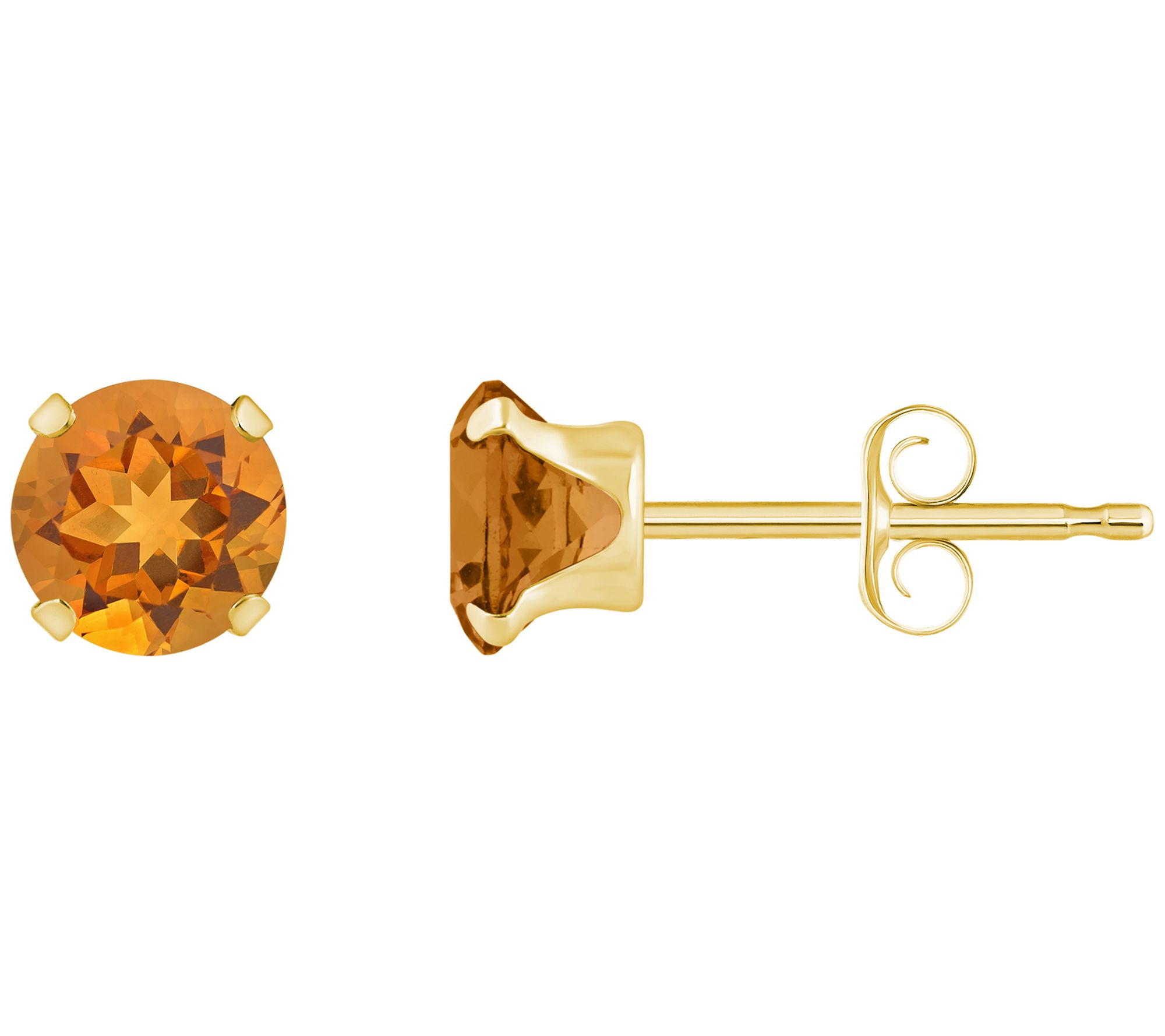 Affinity Gems Round Gemstone Stud Earrings, 10K Gold