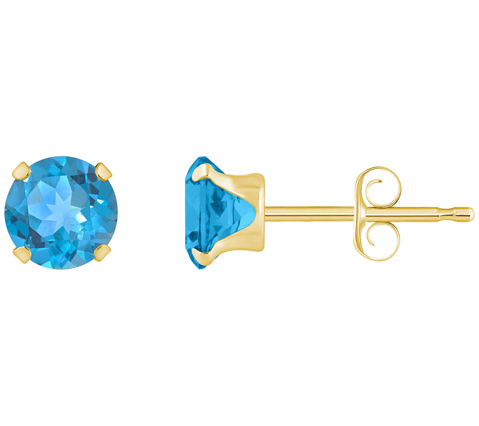 Affinity Gems Round Gemstone Stud Earrings, 10K Gold