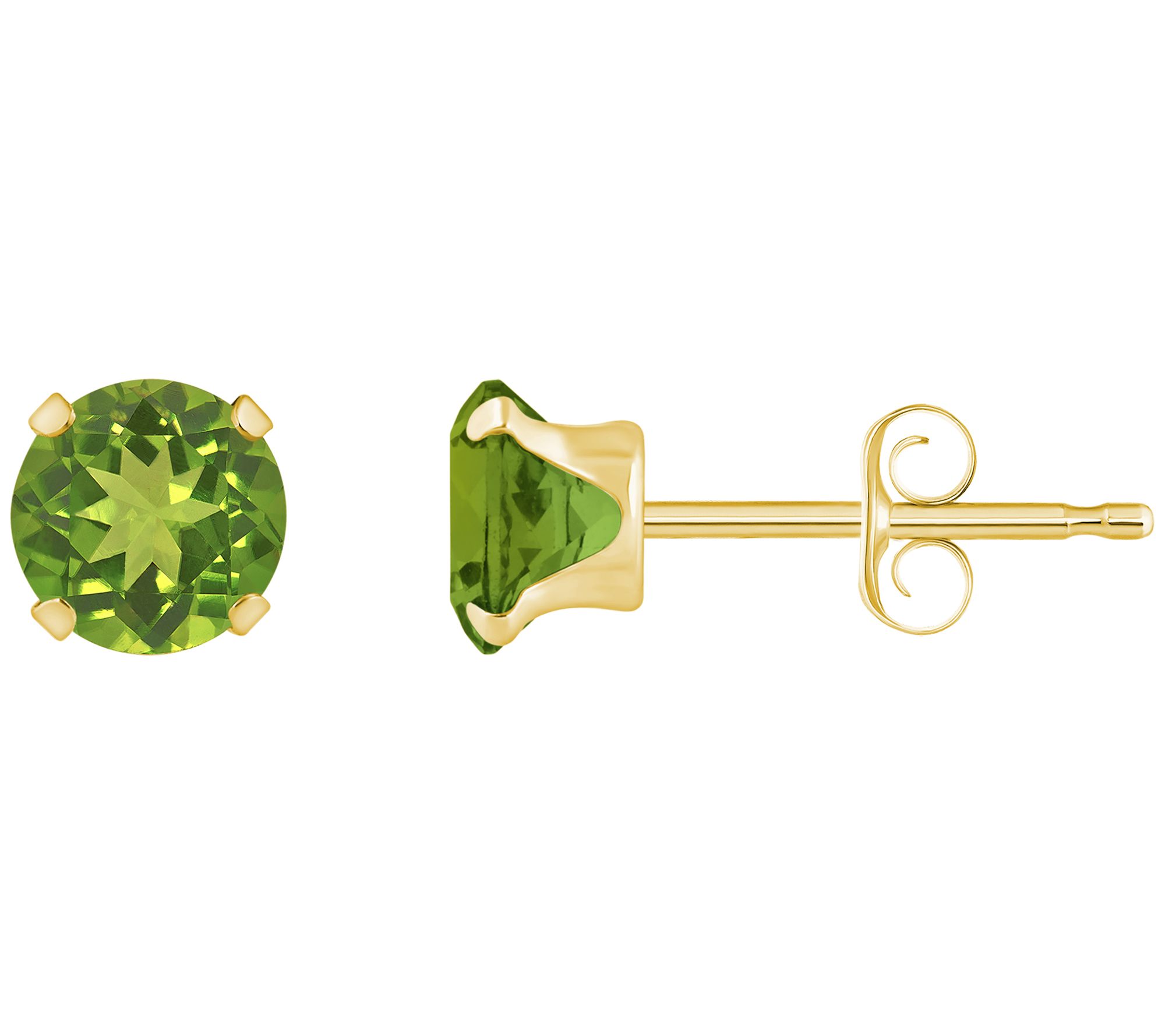Affinity Gems Round Gemstone Stud Earrings, 10K Gold