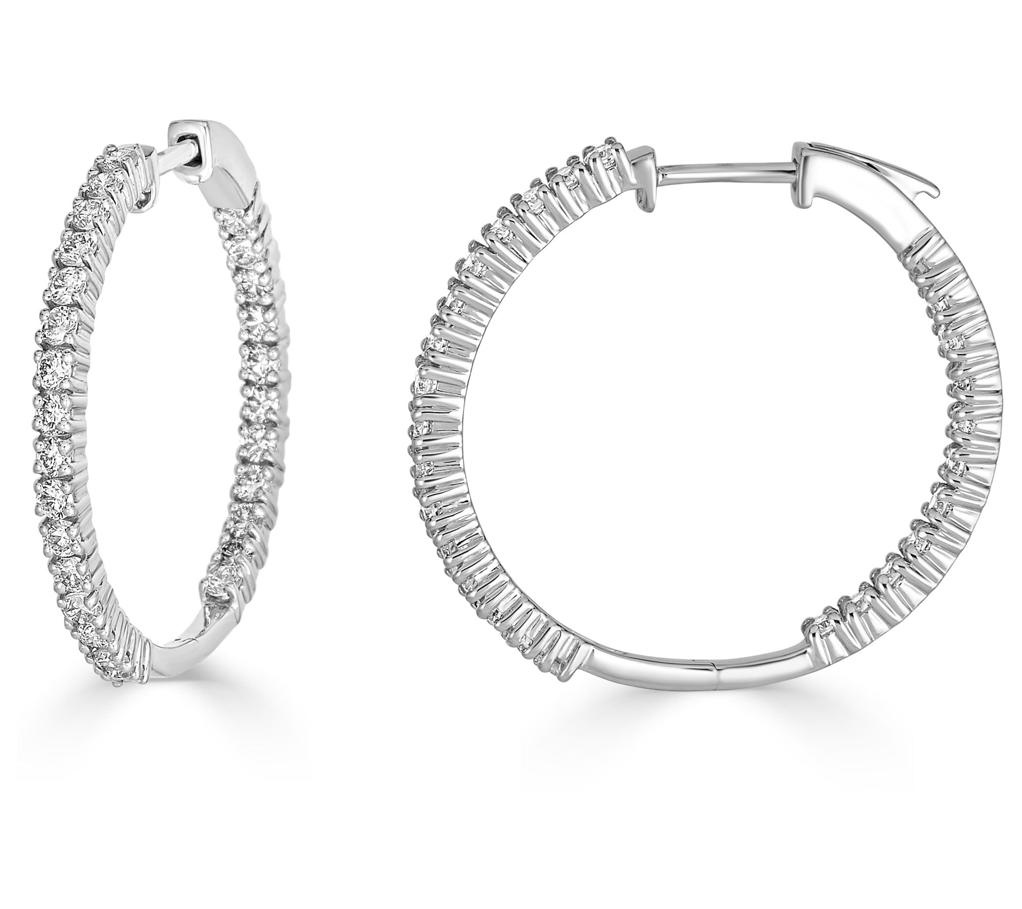 Vida Lab Diamonds 2.00 cttw Lab Created Hoop Earrings, 14K