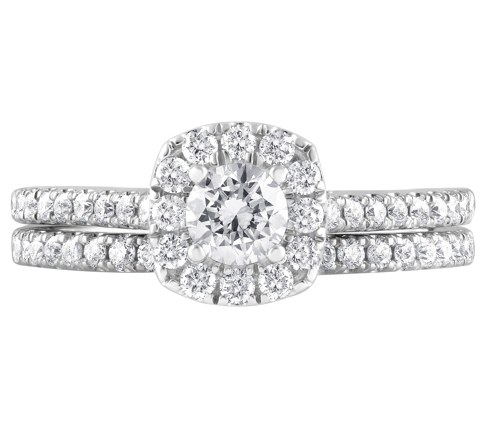 Fire Light Lab Grown 1.00 cttw Diamond Bridal Ring Set, 14K