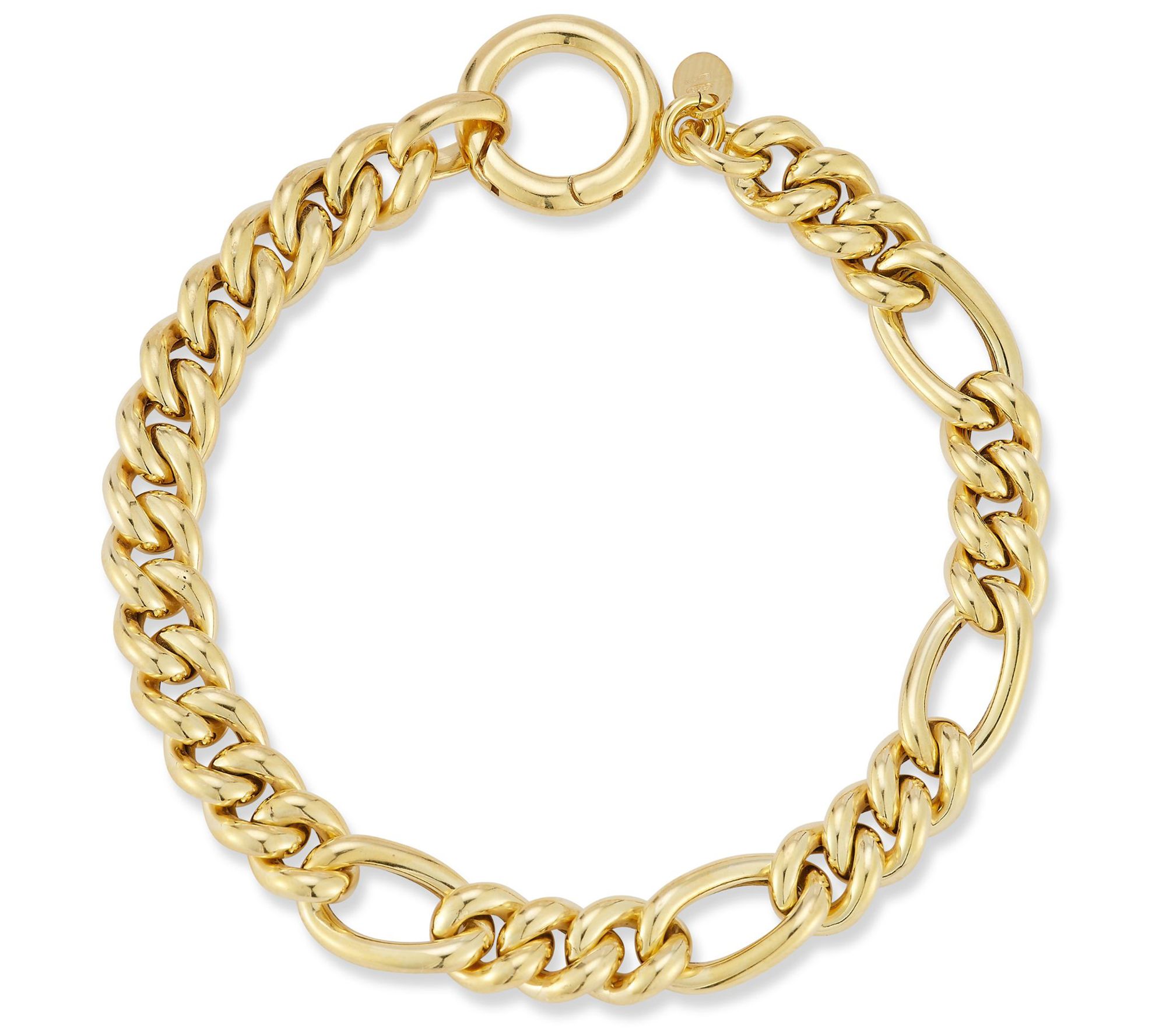 Italian Silver Mixed Chain Bracelet, Sterling